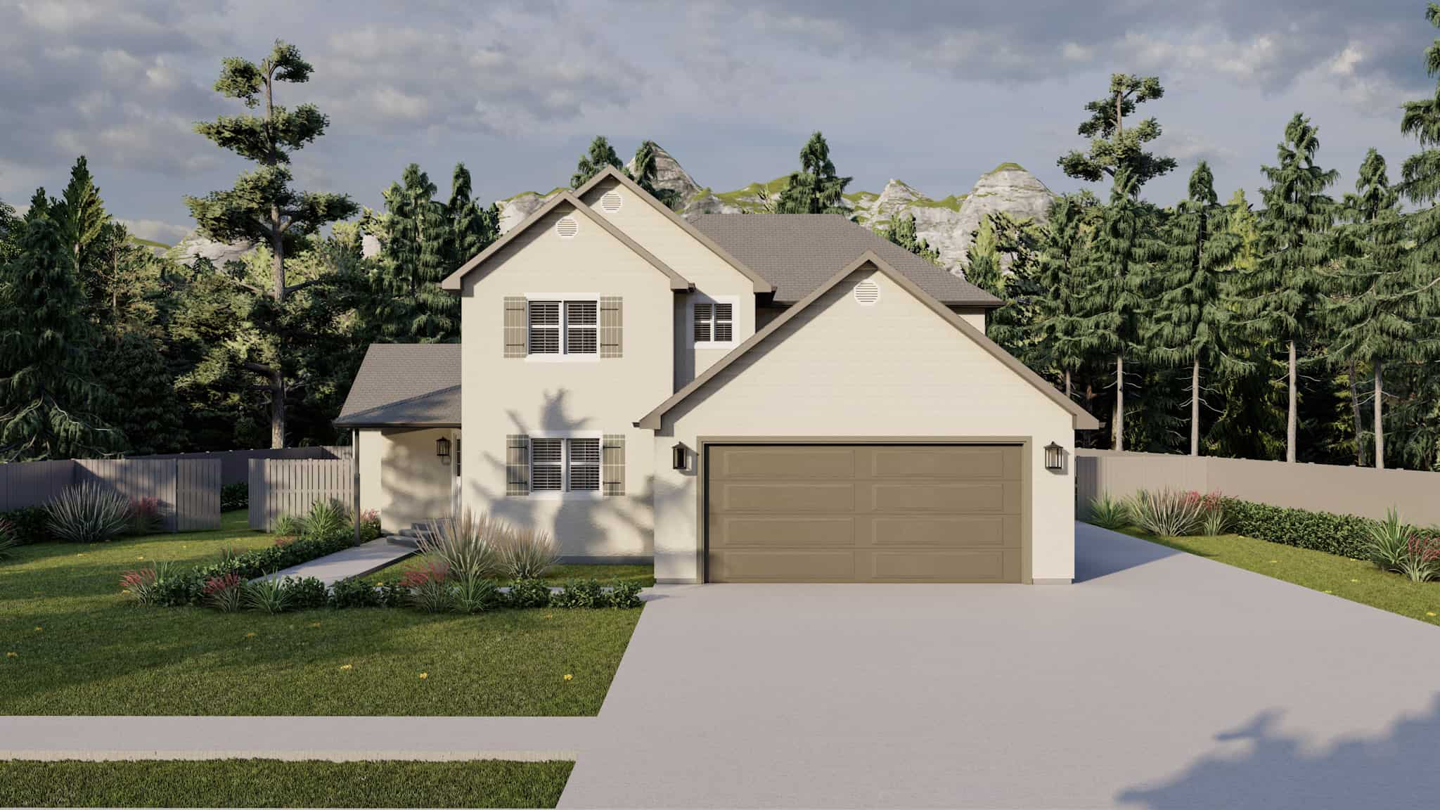Front View of this 4-Bedroom,2331 Sq Ft Plan -187-1195