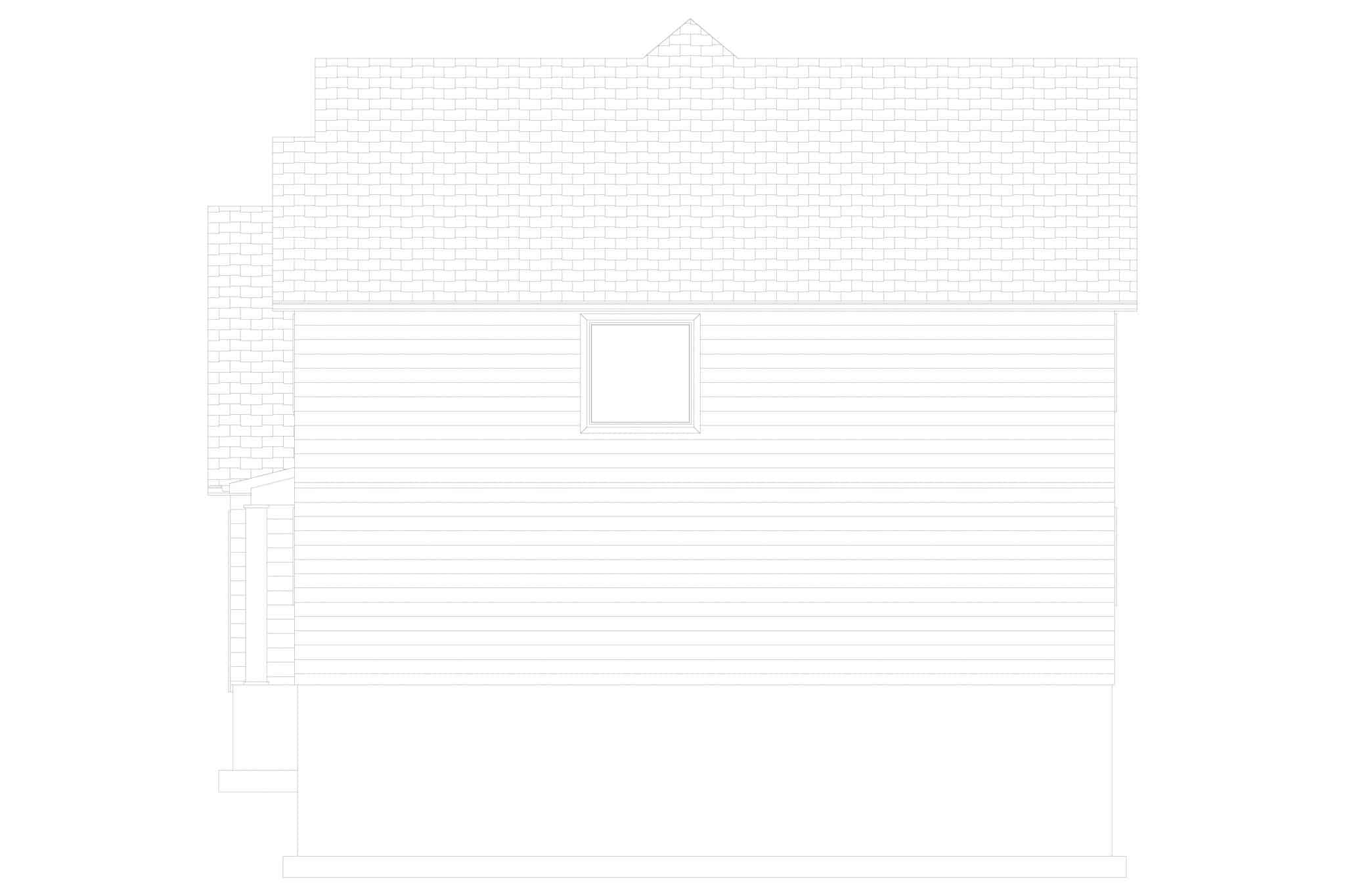 Home Plan Right Elevation of this 4-Bedroom,3414 Sq Ft Plan -187-1197