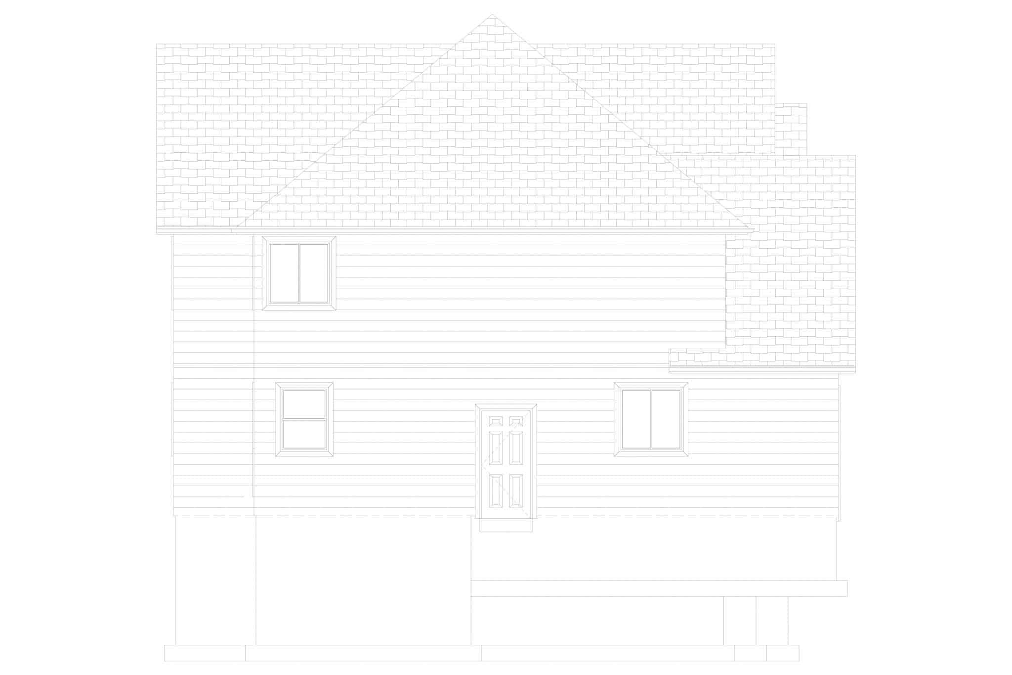 Home Plan Left Elevation of this 4-Bedroom,3414 Sq Ft Plan -187-1197