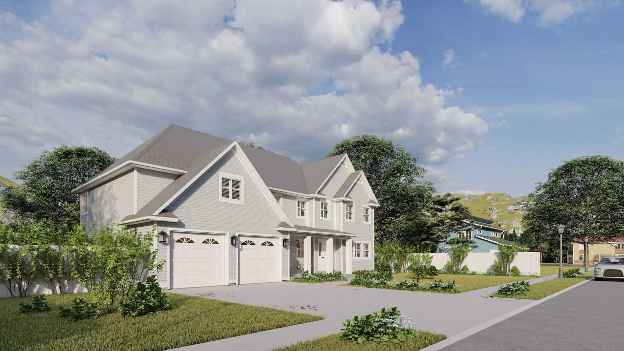 Front View of this 4-Bedroom,3414 Sq Ft Plan -187-1197