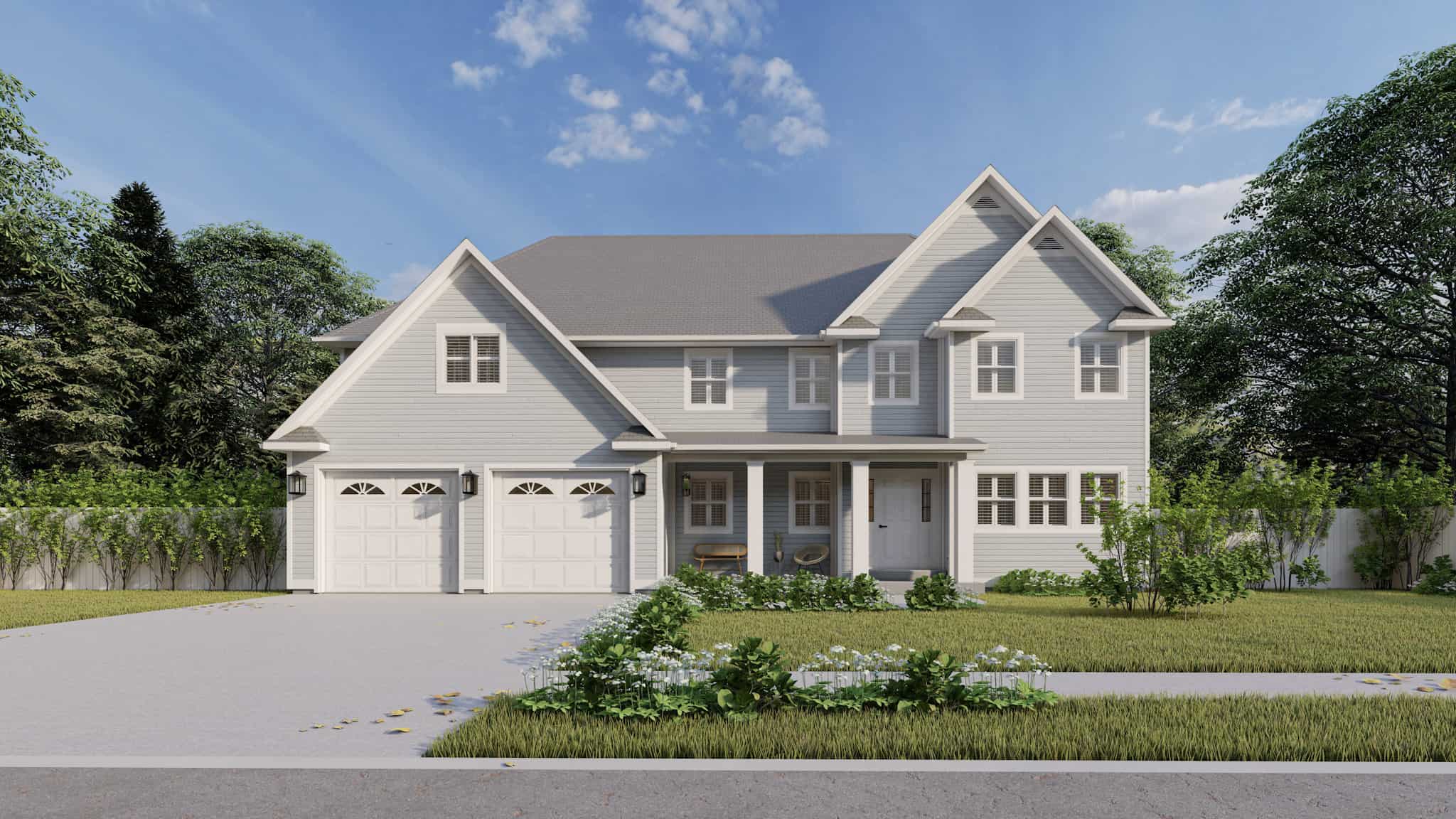 Front View of this 4-Bedroom,3414 Sq Ft Plan -187-1197