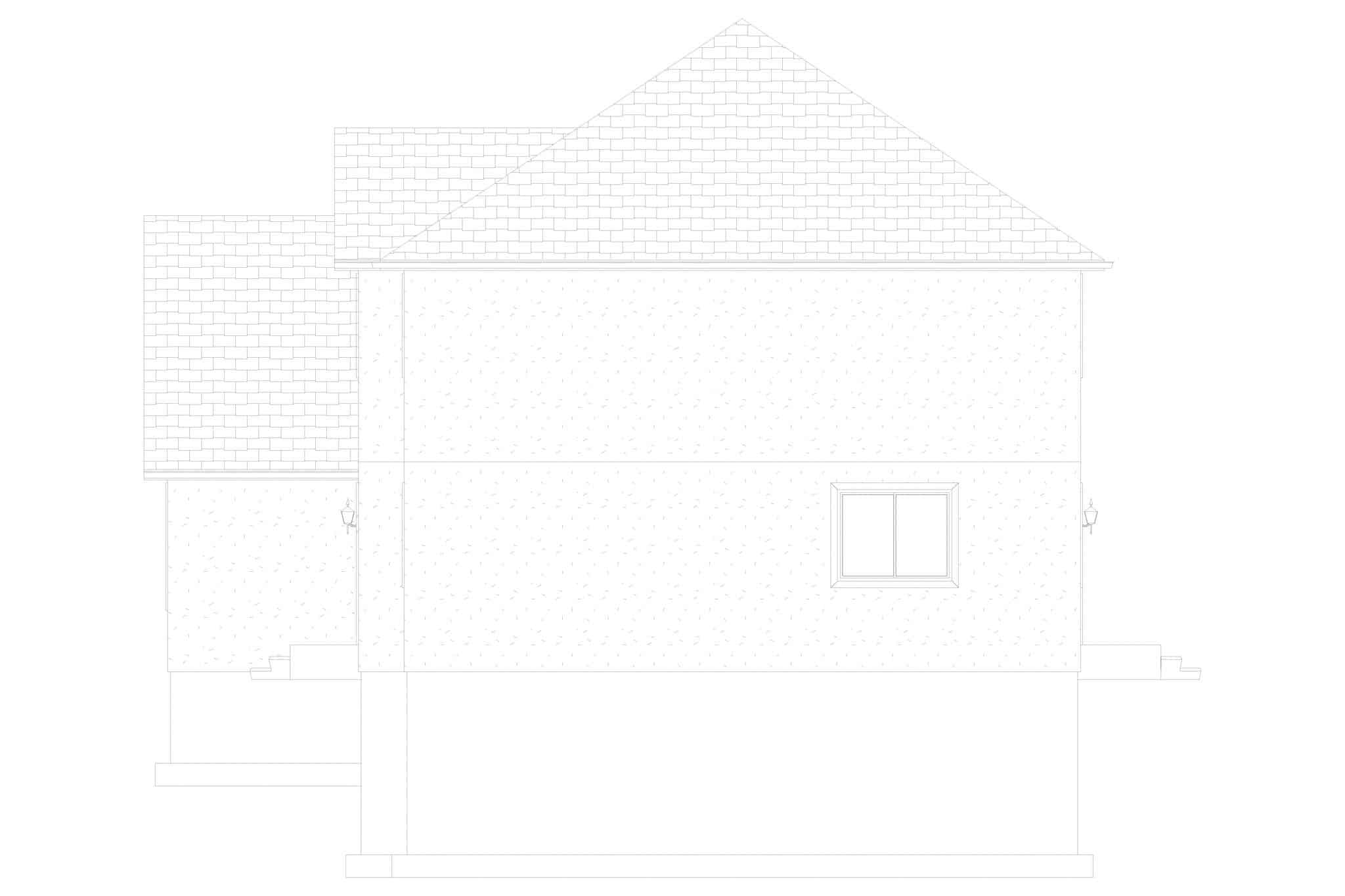 Home Plan Right Elevation of this 3-Bedroom,2656 Sq Ft Plan -187-1199
