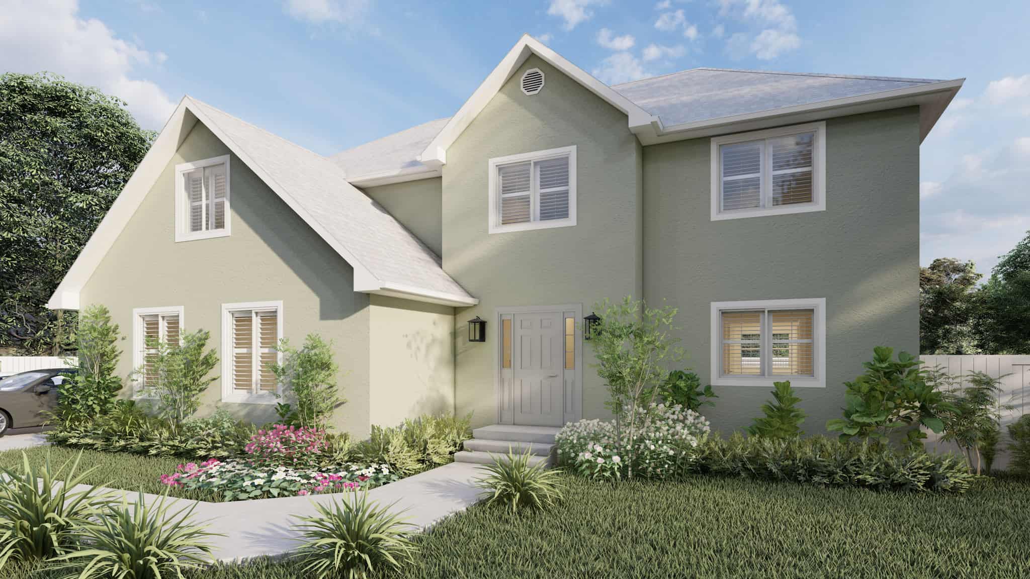 Front View of this 3-Bedroom,2656 Sq Ft Plan -187-1199