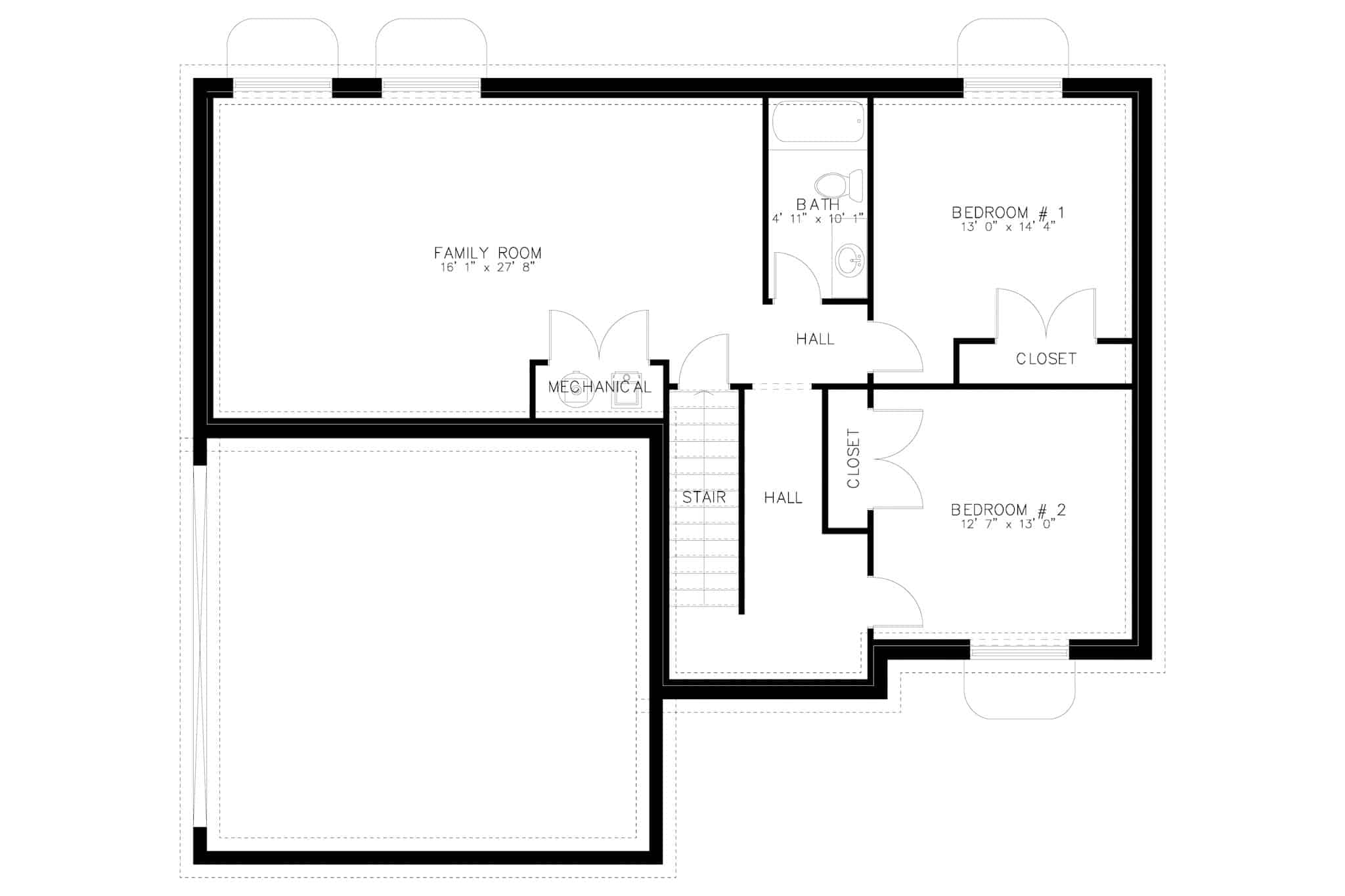 Basement of French Plan #187-1199