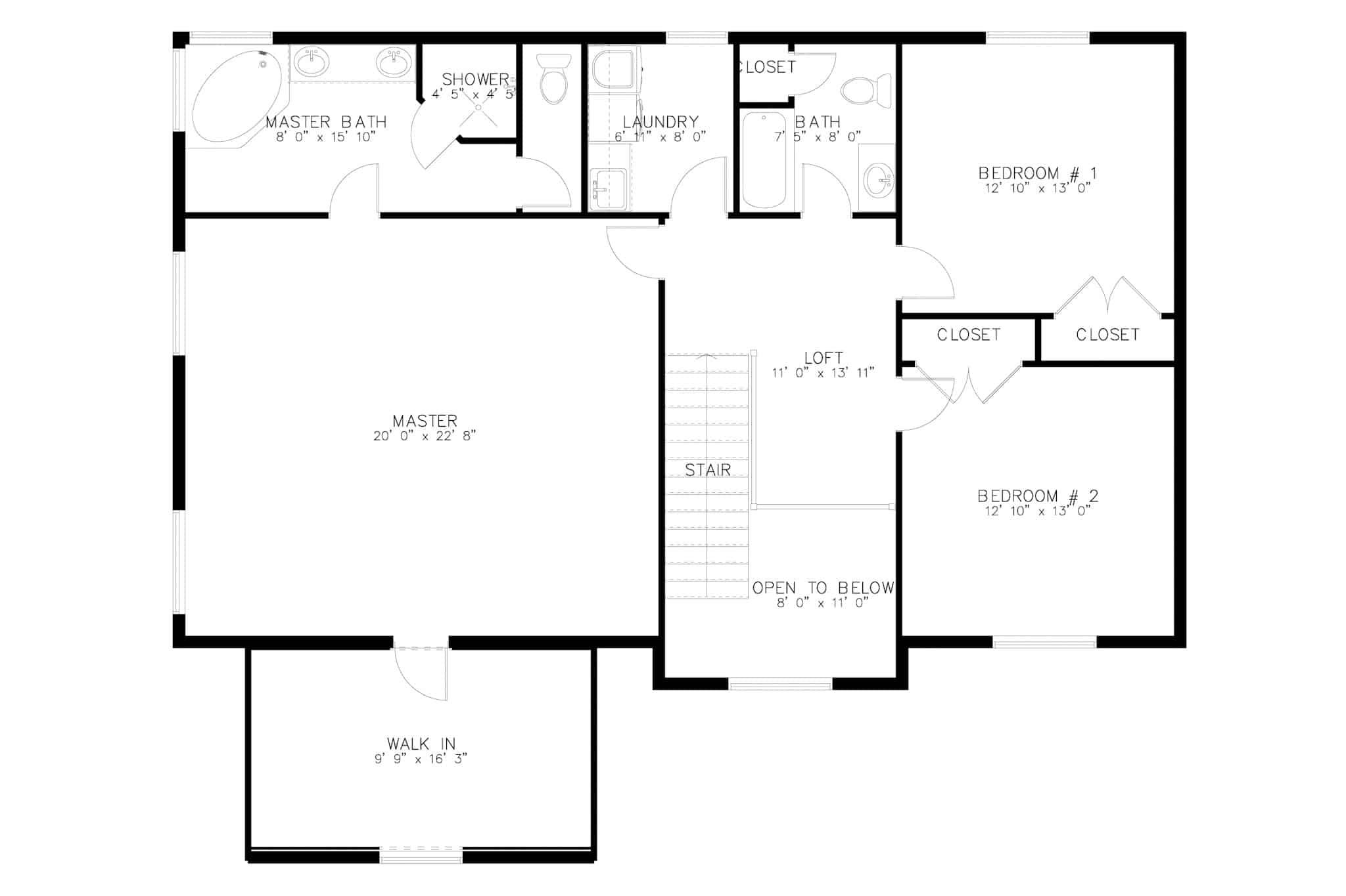 Upper Level of French Plan #187-1199