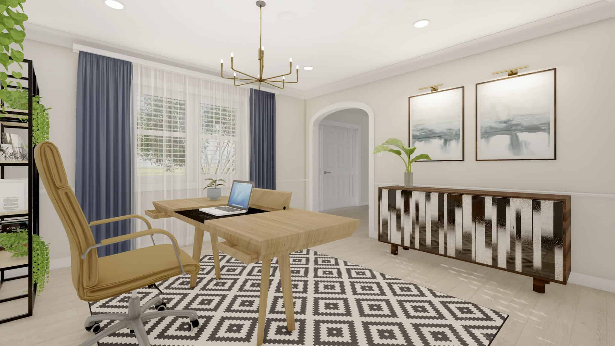 Home Office: Den of this 3-Bedroom,2656 Sq Ft Plan -187-1199