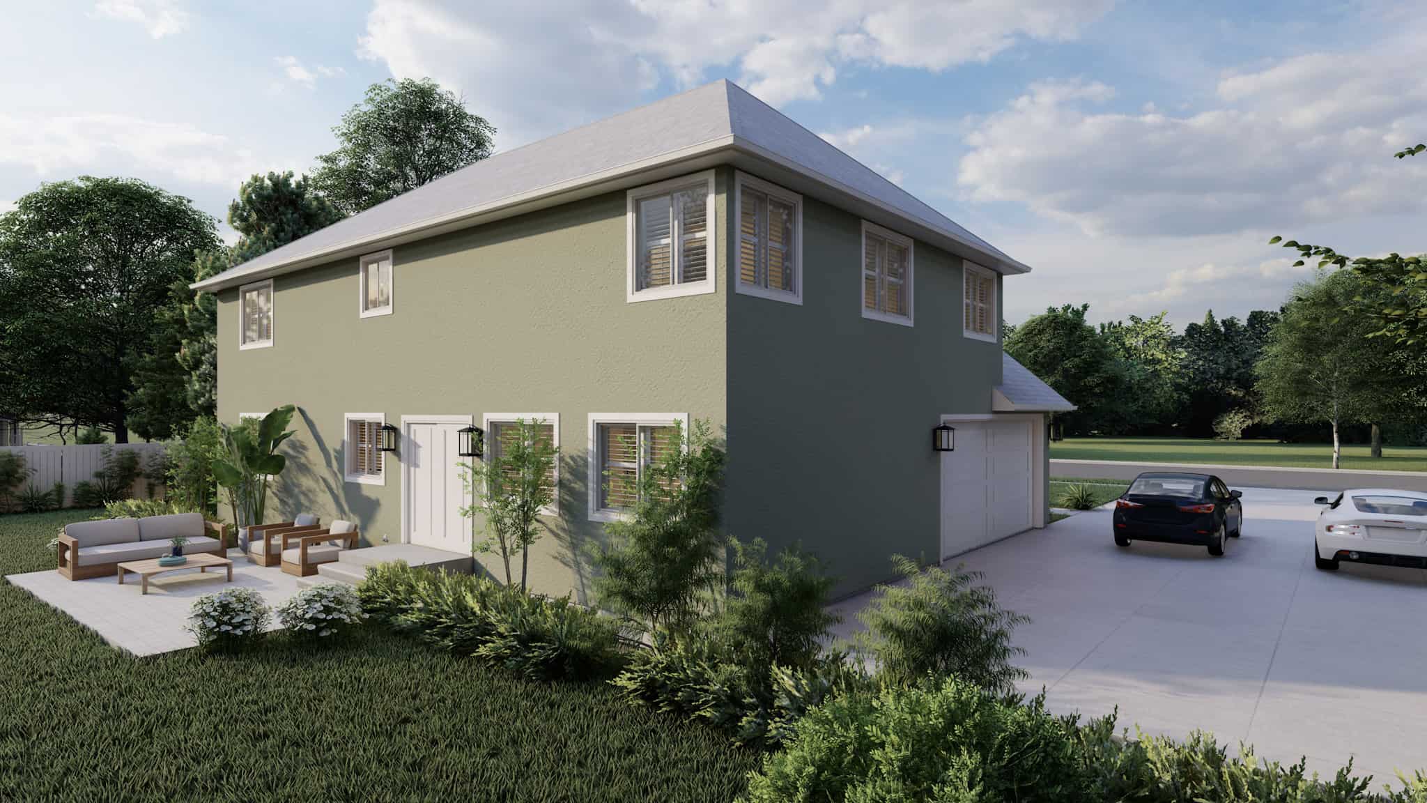 Rear View of this 3-Bedroom,2656 Sq Ft Plan -187-1199