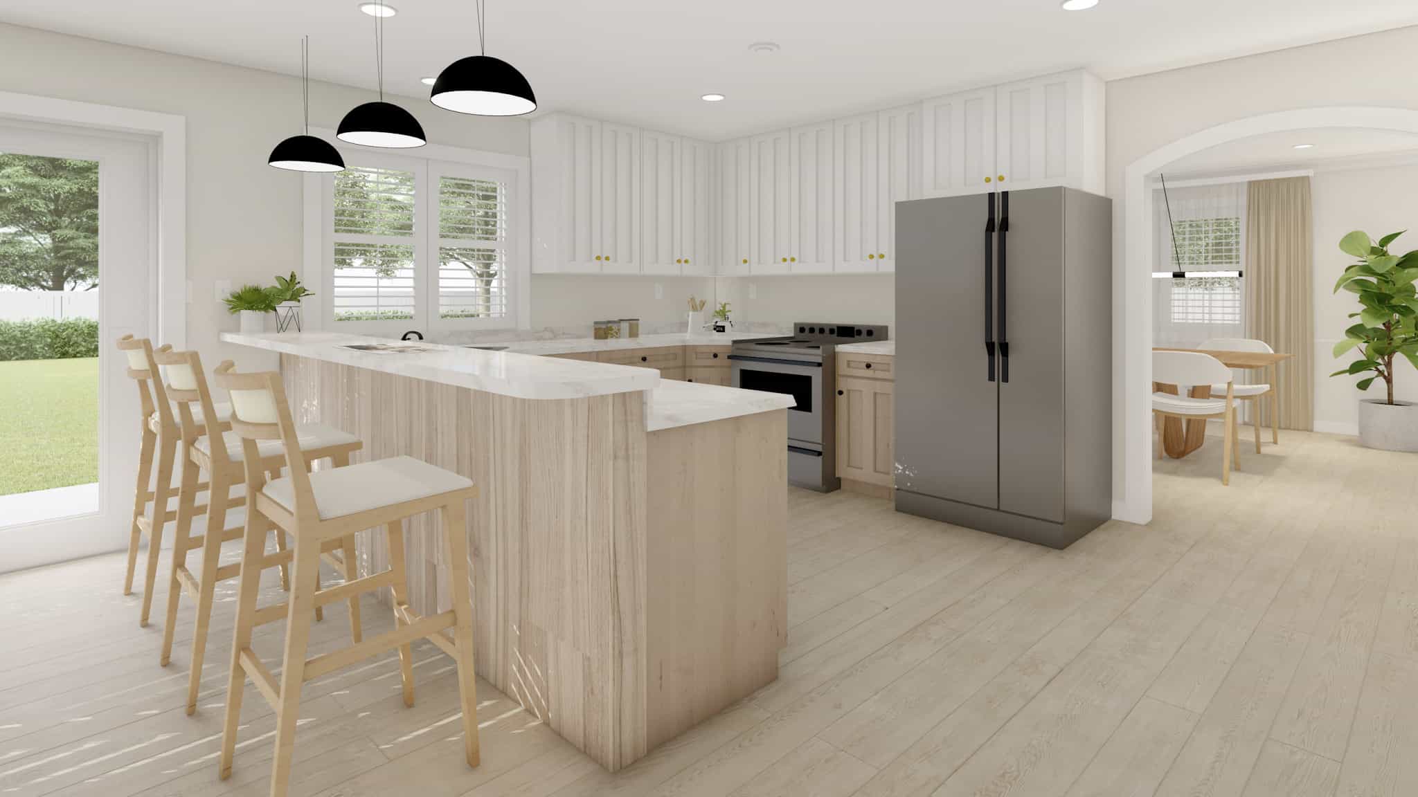 Kitchen: Breakfast Bar of this 3-Bedroom,2656 Sq Ft Plan -187-1199
