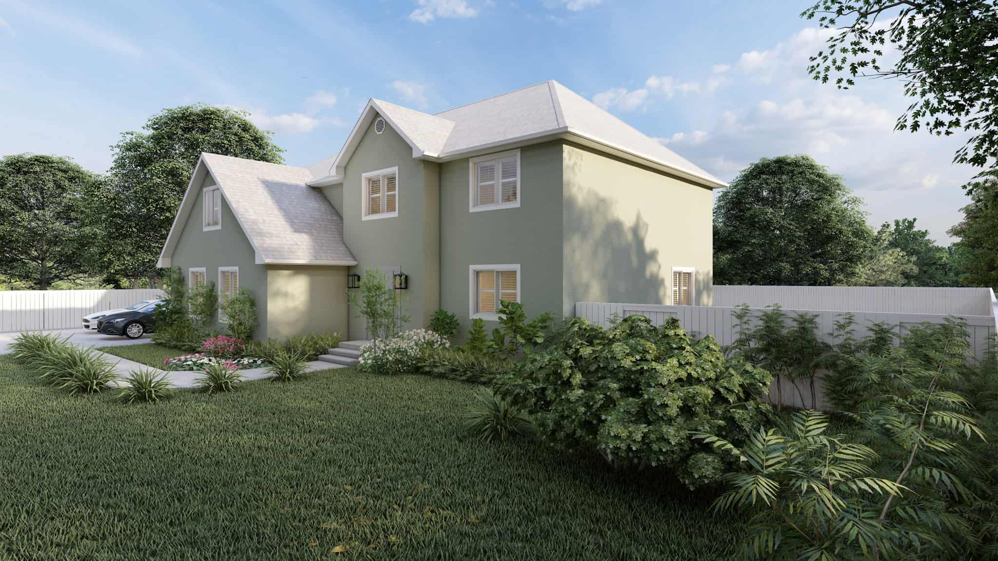 Rear View of this 3-Bedroom,2656 Sq Ft Plan -187-1199