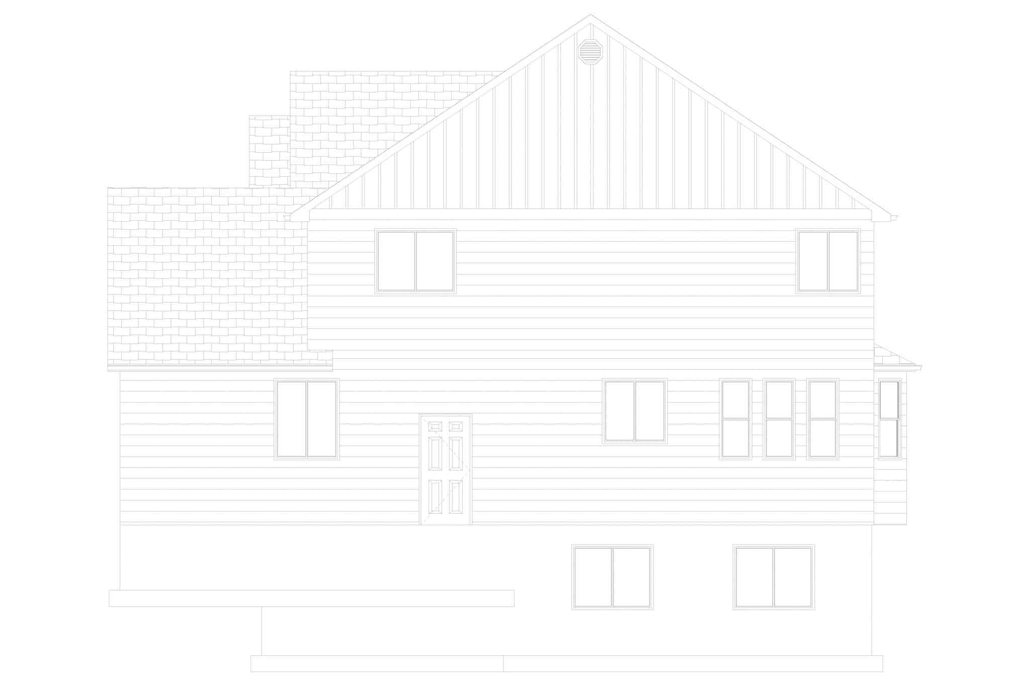 Home Plan Right Elevation of this 5-Bedroom,3115 Sq Ft Plan -187-1200