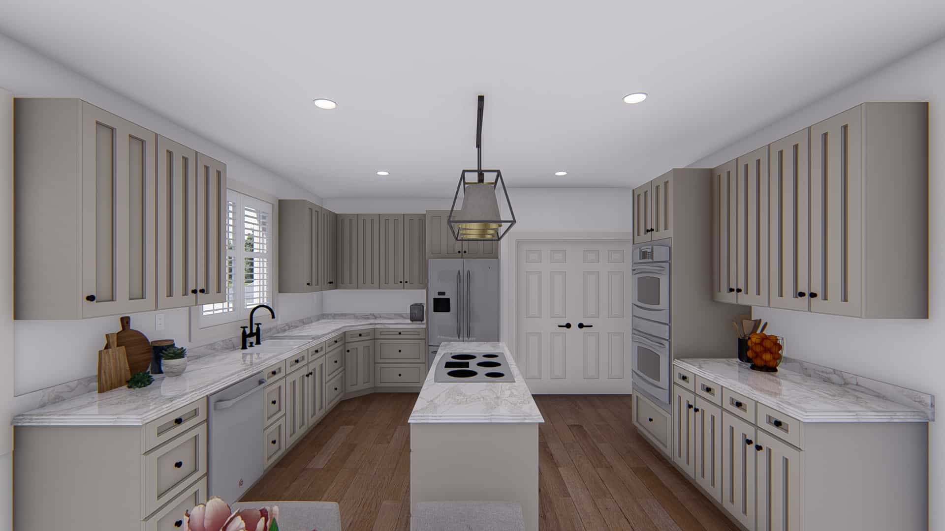 Kitchen: Kitchen Island of this 5-Bedroom,3115 Sq Ft Plan -187-1200