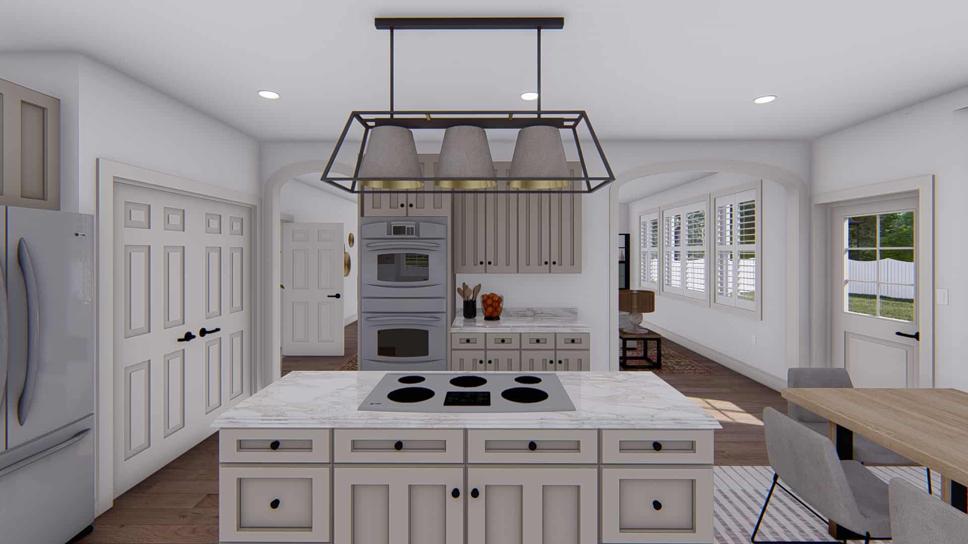 Kitchen: Kitchen Island of this 5-Bedroom,3115 Sq Ft Plan -187-1200