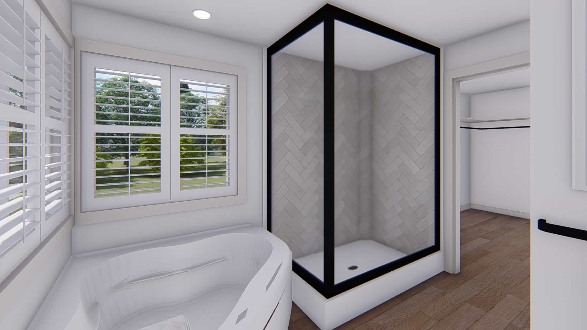 Master Bathroom: Shower of this 5-Bedroom,3115 Sq Ft Plan -187-1200