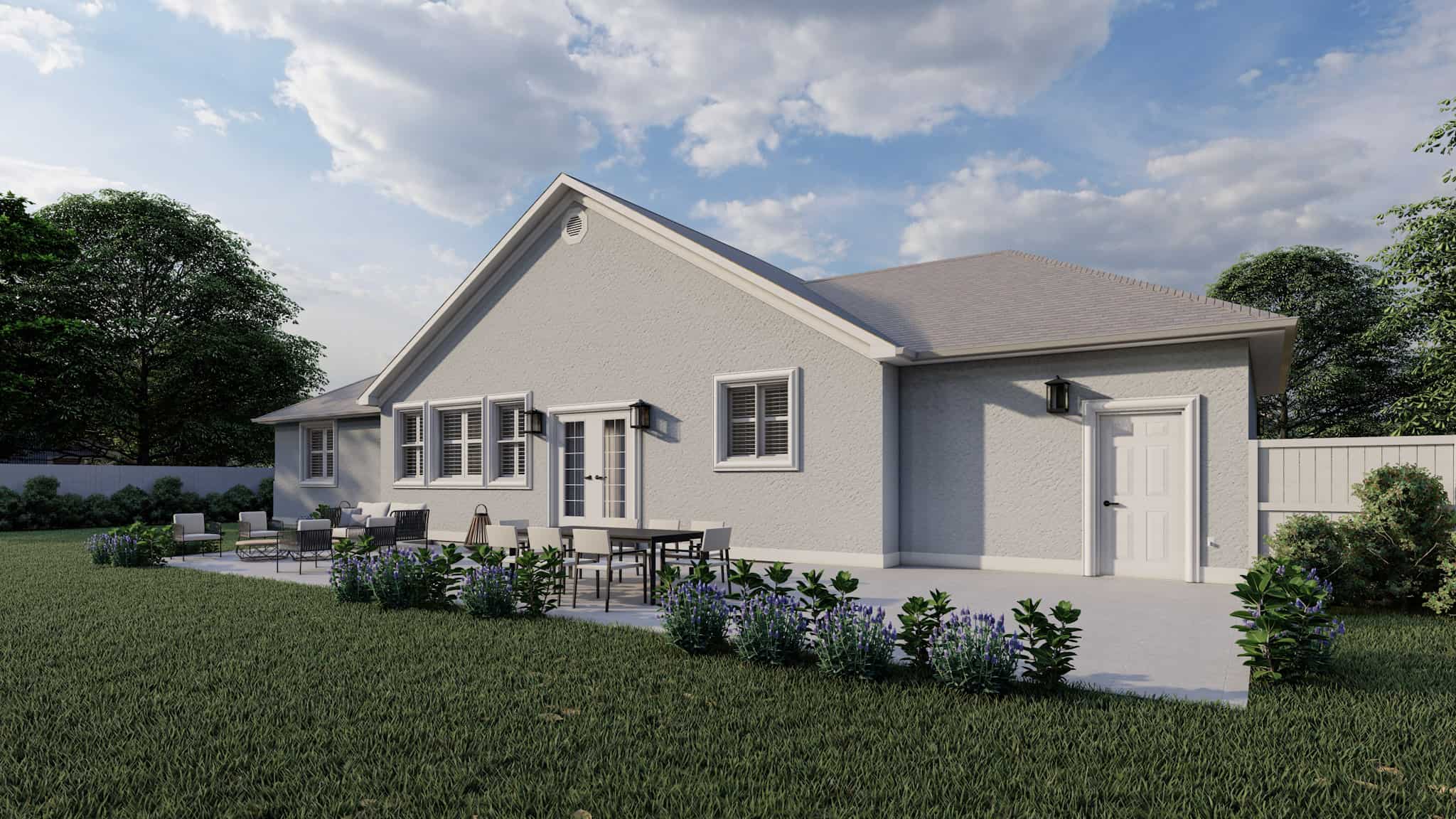 Rear View of this 3-Bedroom,1812 Sq Ft Plan -187-1201
