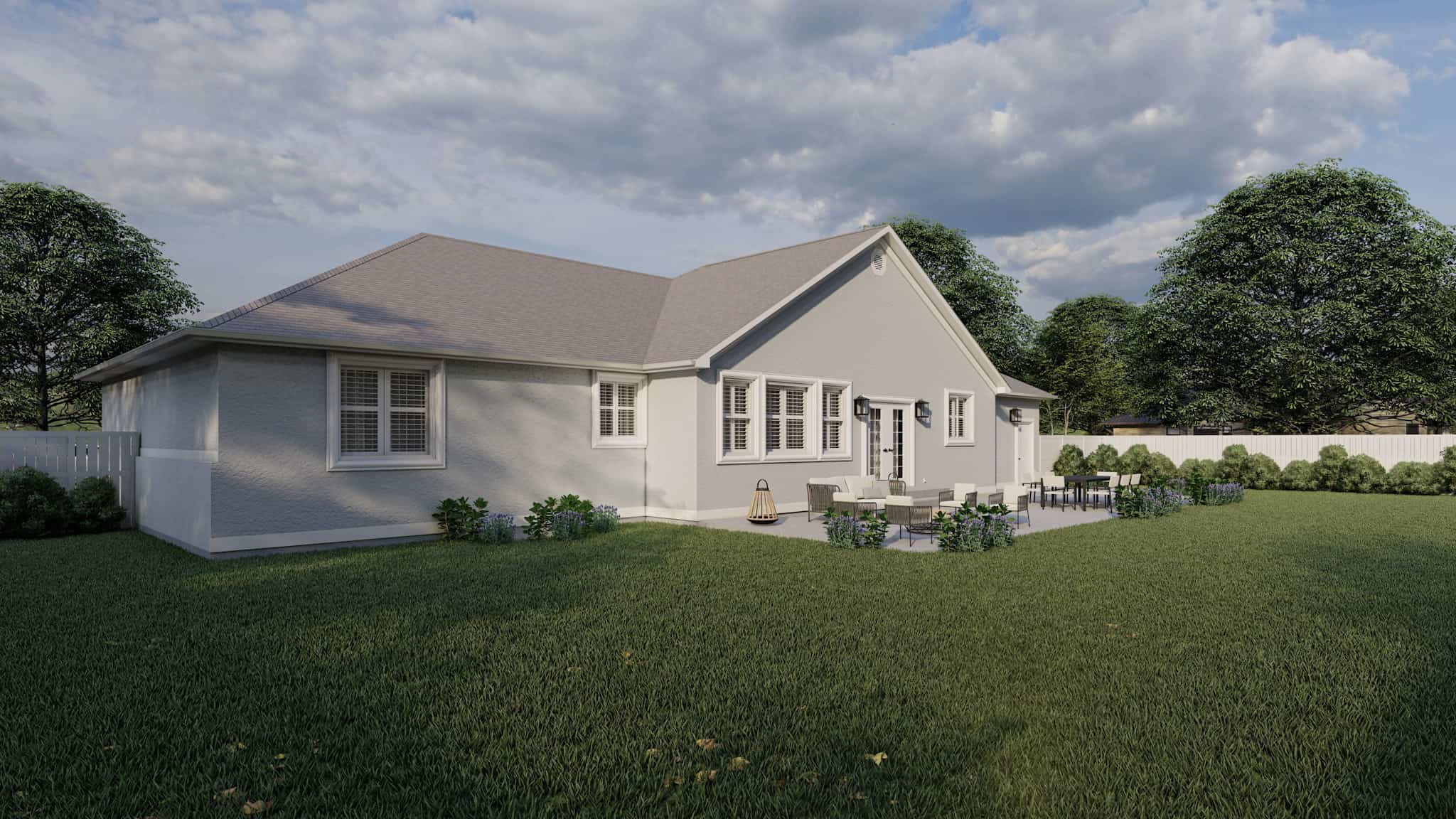Rear View of this 3-Bedroom,1812 Sq Ft Plan -187-1201