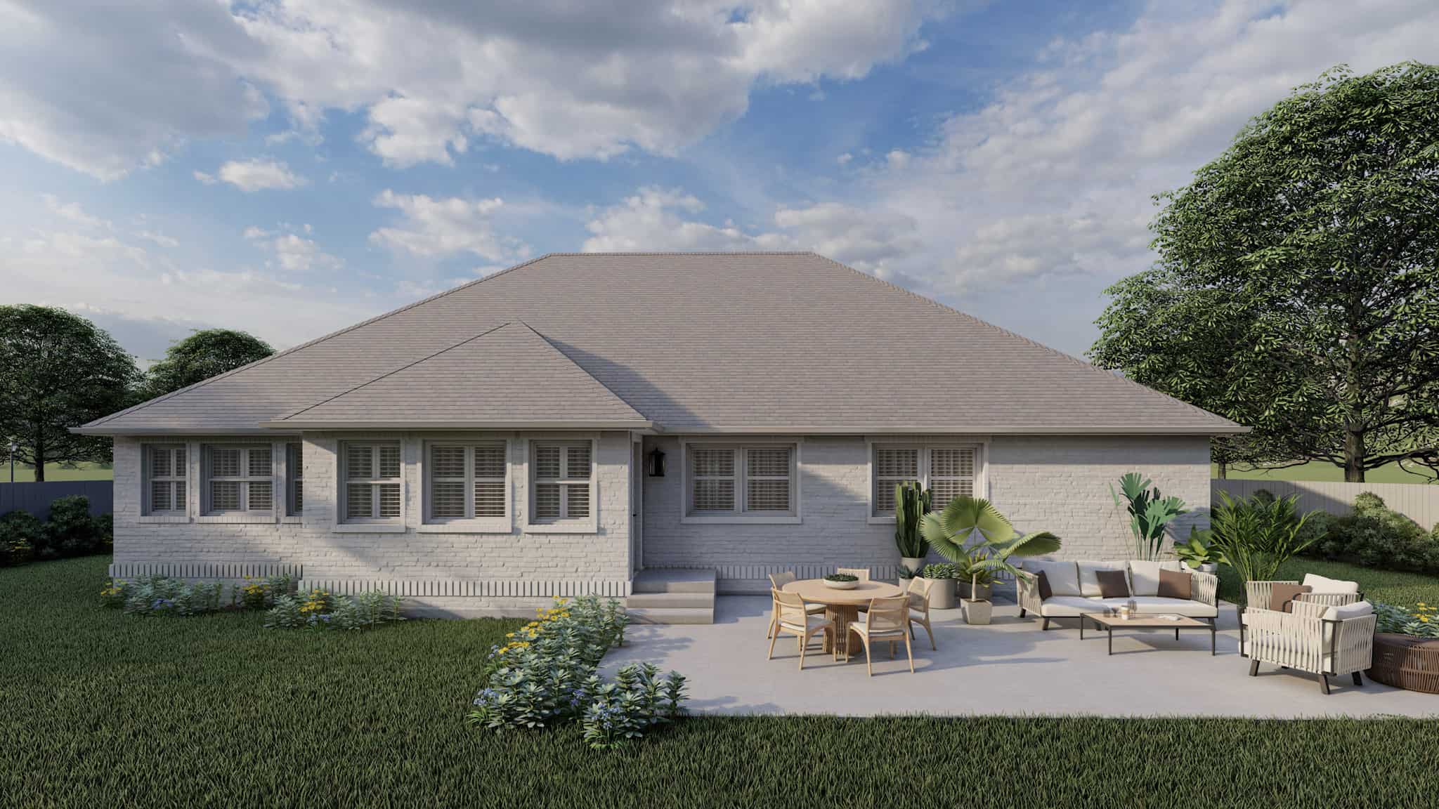 Rear View of this 3-Bedroom,2288 Sq Ft Plan -187-1202