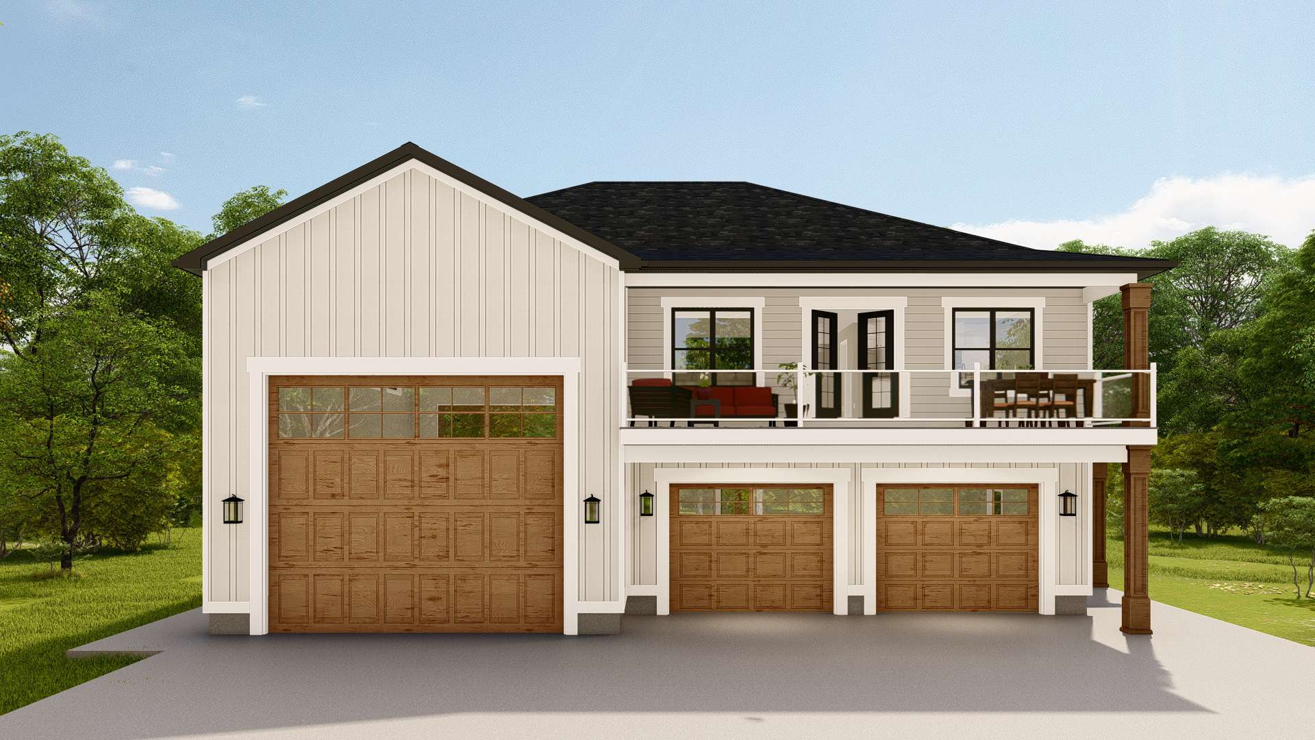 Front elevation of  (ThePlanCollection: House Plan #187-1204)