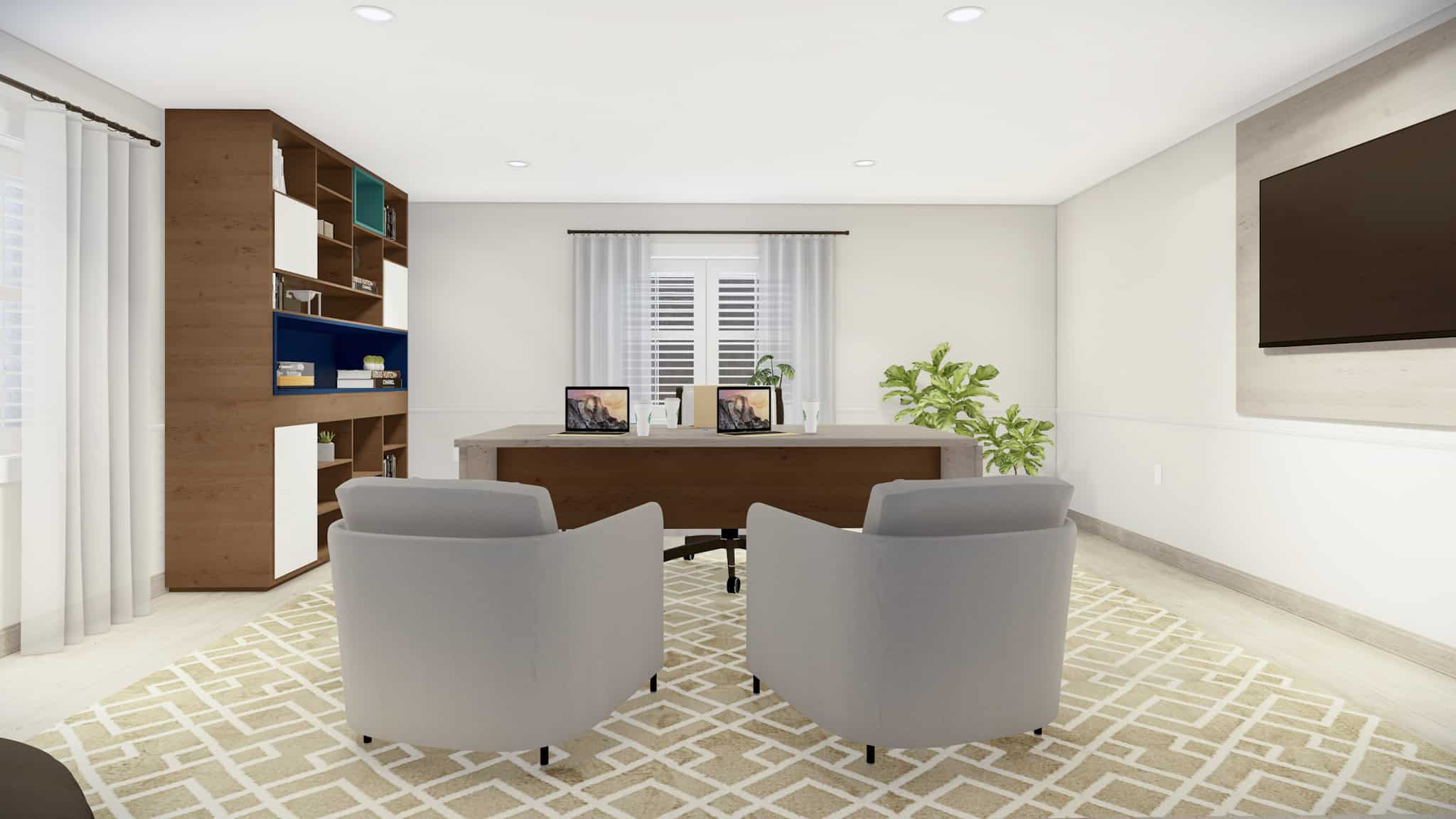 Home Office of this 3-Bedroom,2562 Sq Ft Plan -187-1205