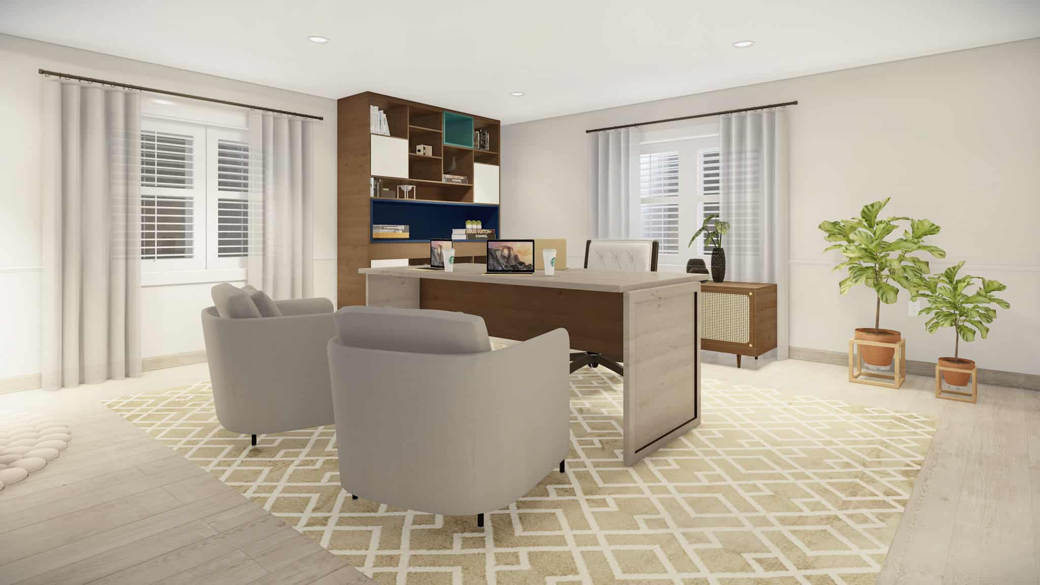 Home Office of this 3-Bedroom,2562 Sq Ft Plan -187-1205