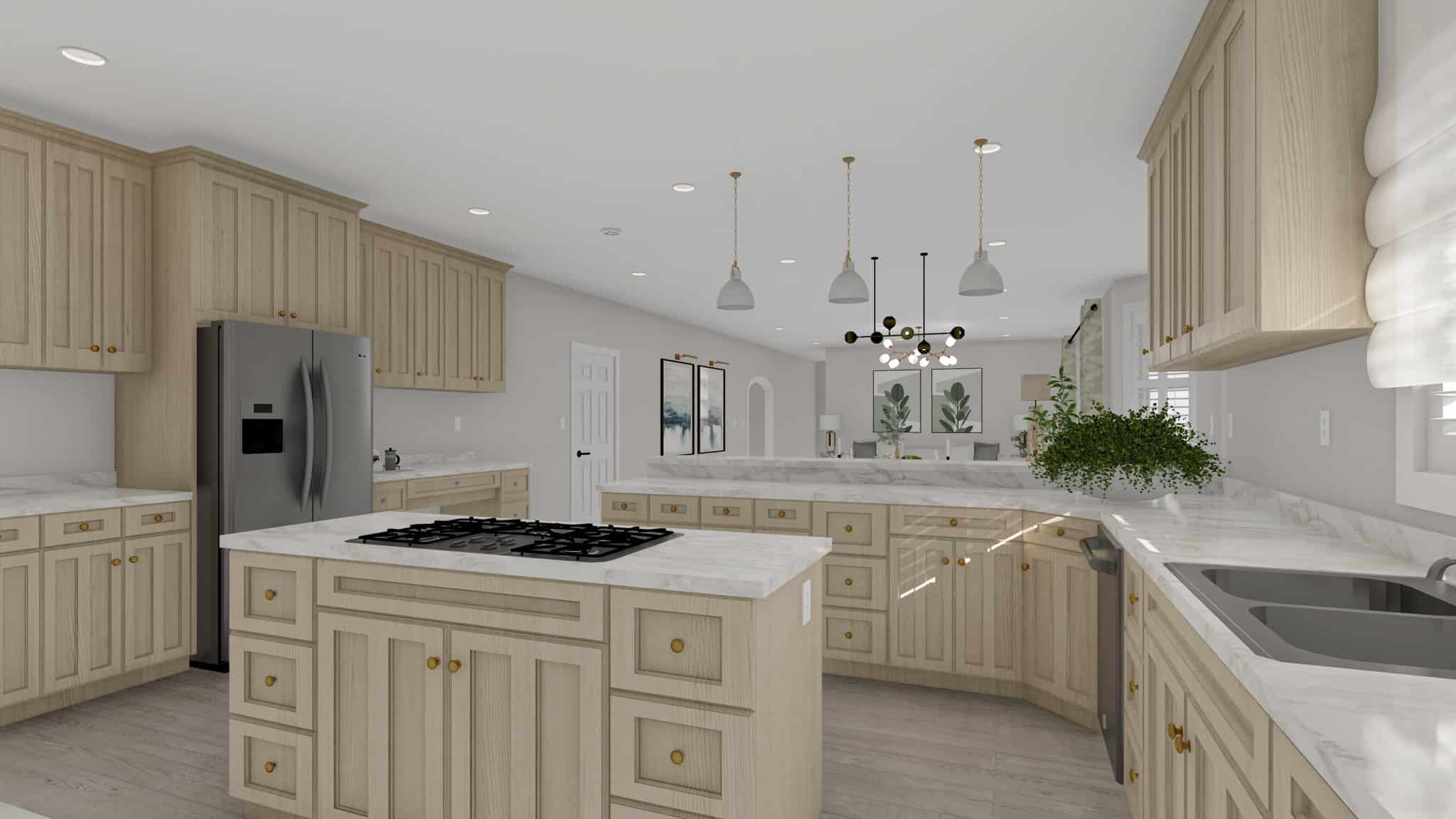 Kitchen: Kitchen Island of this 3-Bedroom,2562 Sq Ft Plan -187-1205