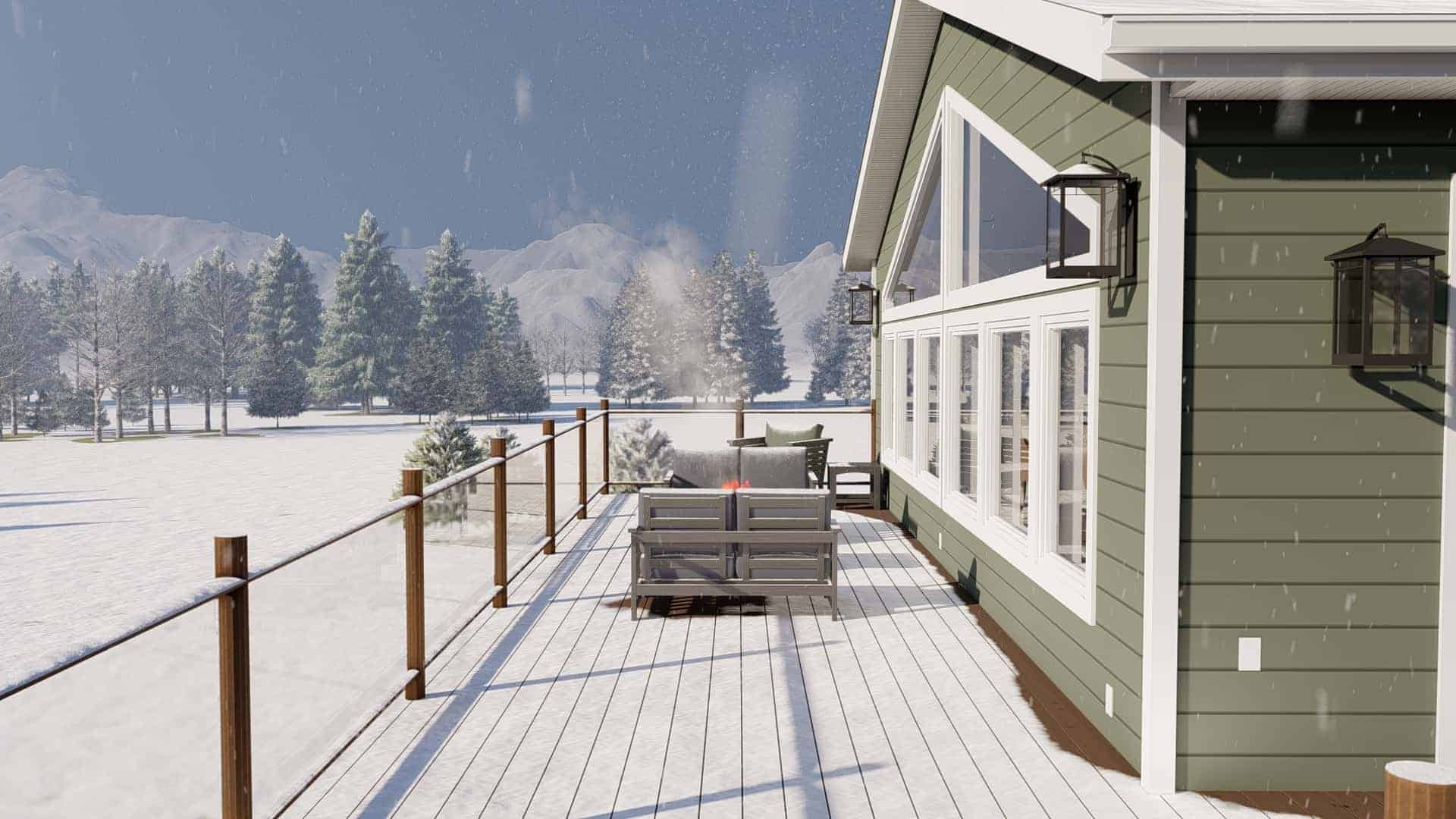 Deck of this 2-Bedroom,1096 Sq Ft Plan -187-1206