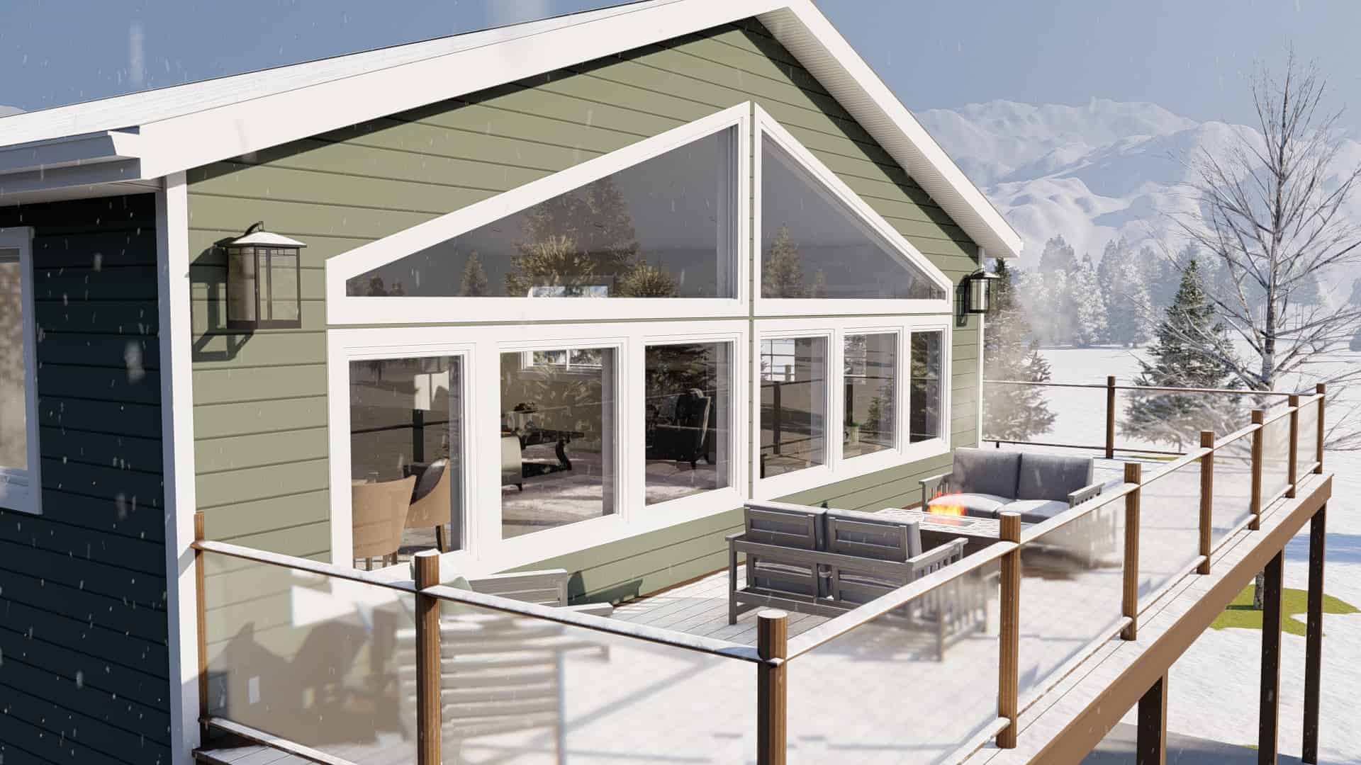 Deck of this 2-Bedroom,1096 Sq Ft Plan -187-1206