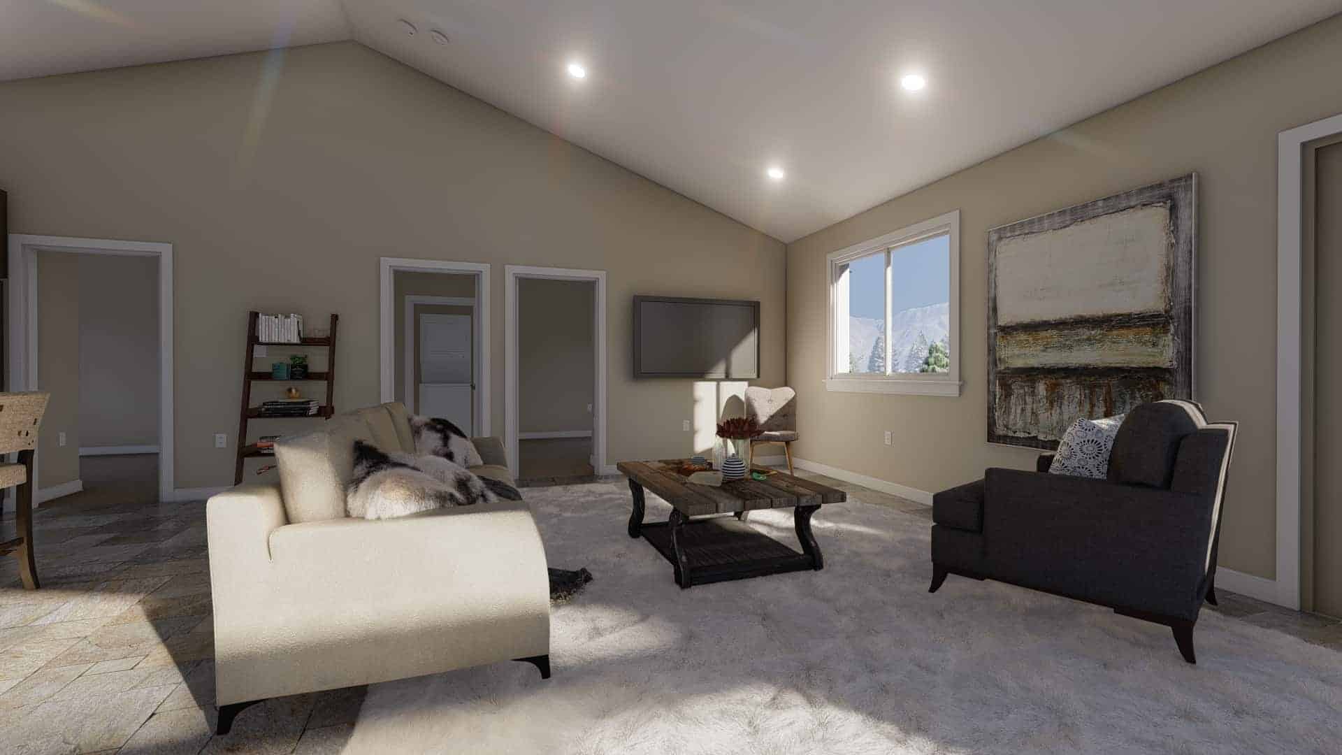 Family Room of this 2-Bedroom,1096 Sq Ft Plan -187-1206