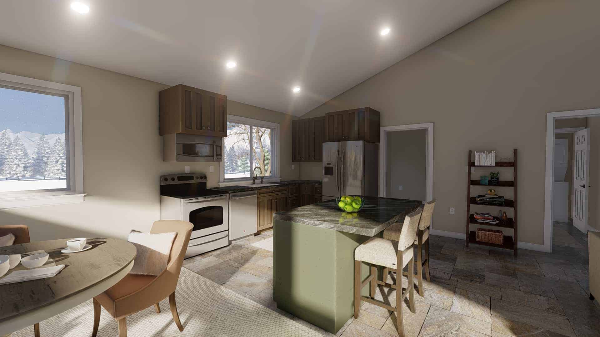 Kitchen of this 2-Bedroom,1096 Sq Ft Plan -187-1206