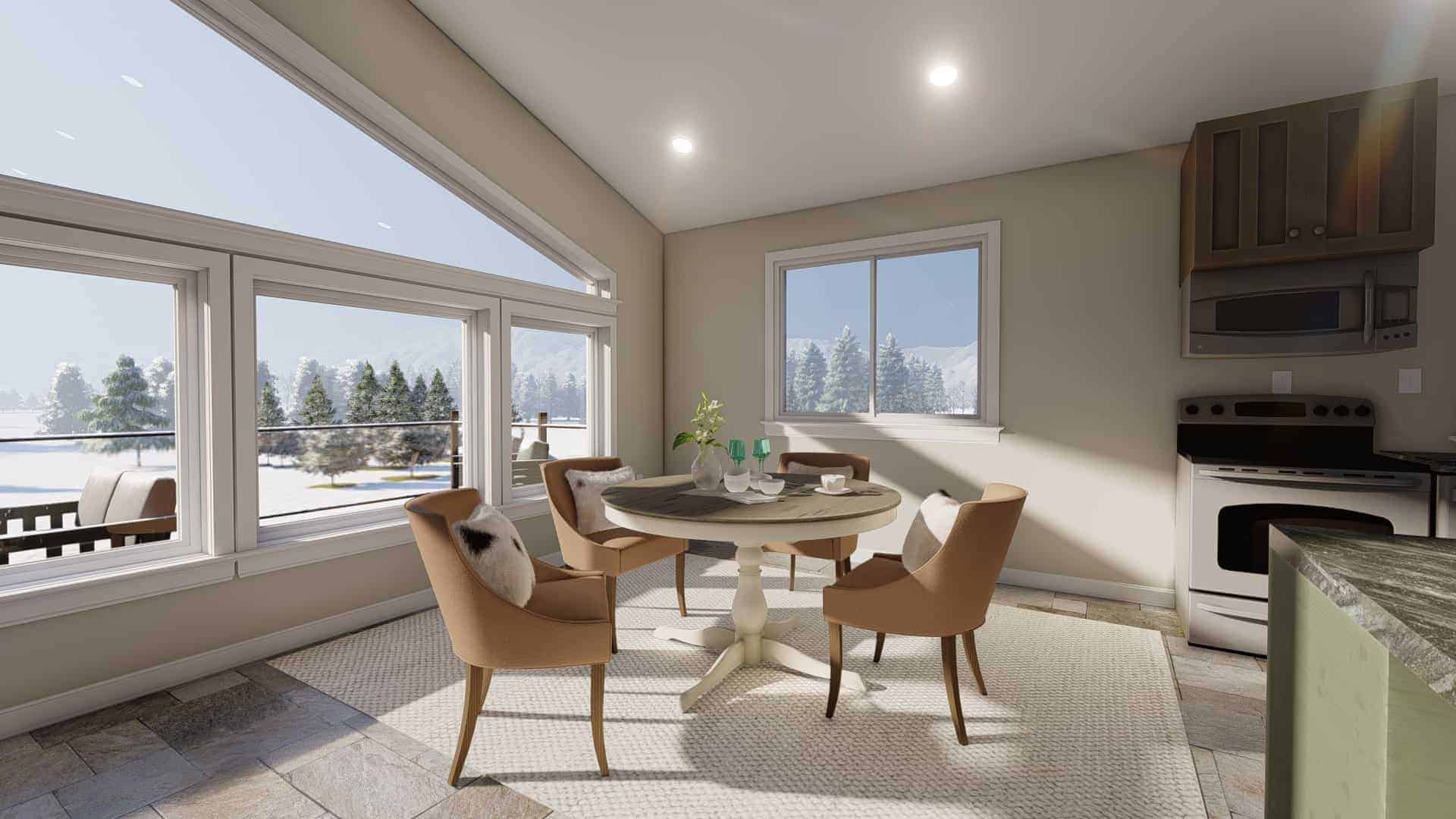 Dining Room of this 2-Bedroom,1096 Sq Ft Plan -187-1206