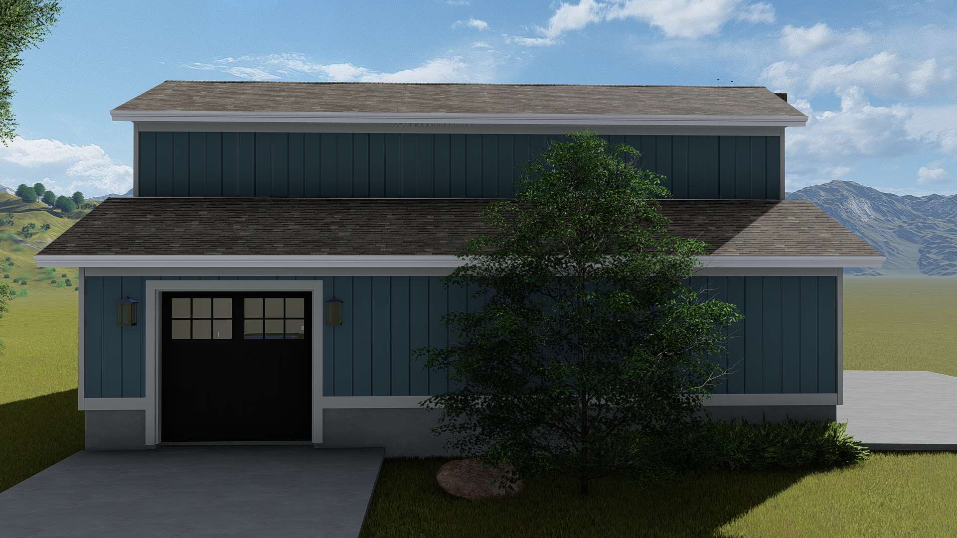 Left Side View of this 1-Bedroom,680 Sq Ft Plan -187-1208
