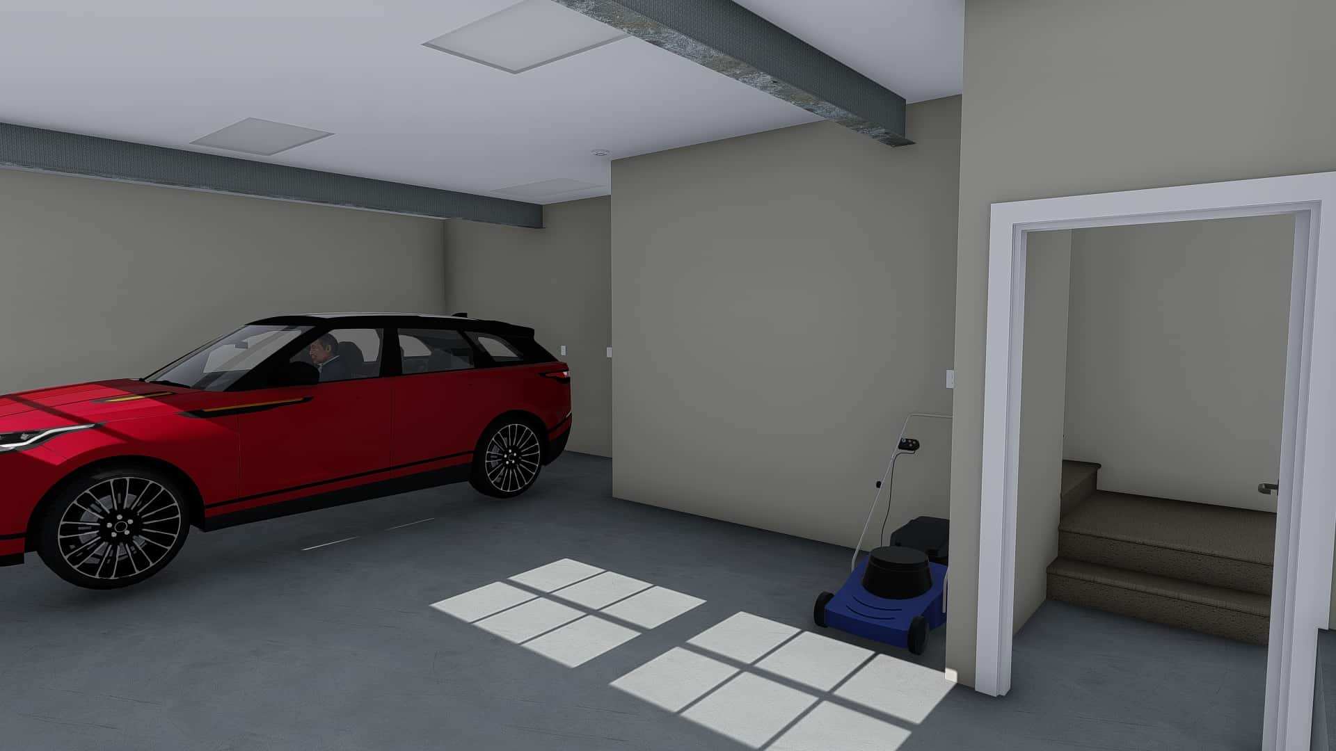 Garage of this 1-Bedroom,680 Sq Ft Plan -187-1208