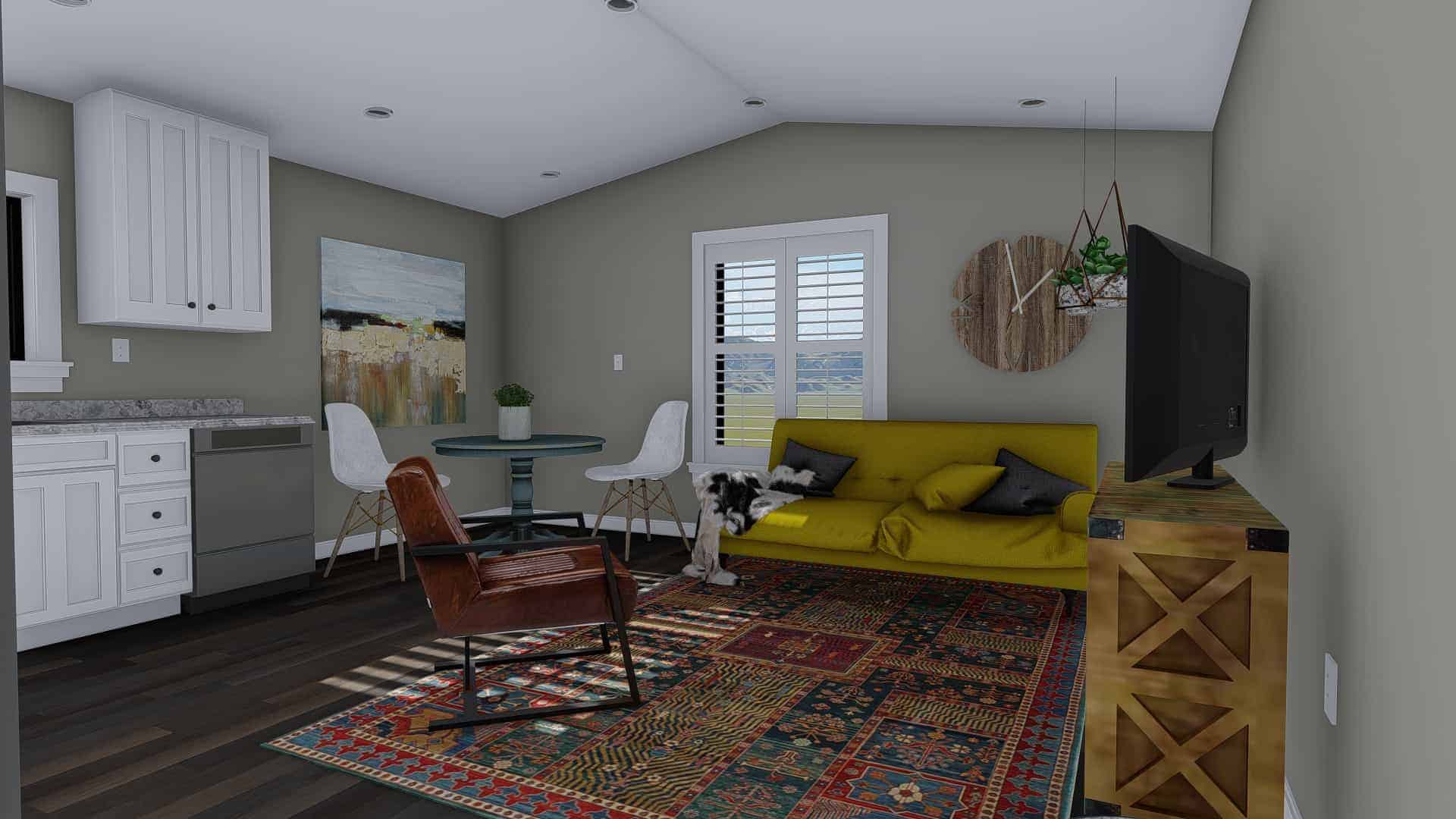 Great Room of this 1-Bedroom,680 Sq Ft Plan -187-1208