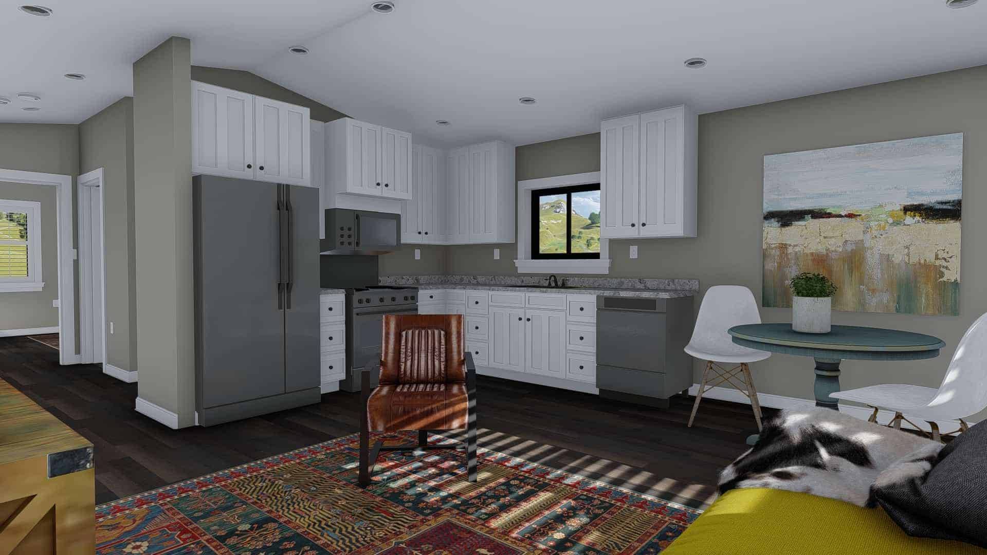 Kitchen of this 1-Bedroom,680 Sq Ft Plan -187-1208