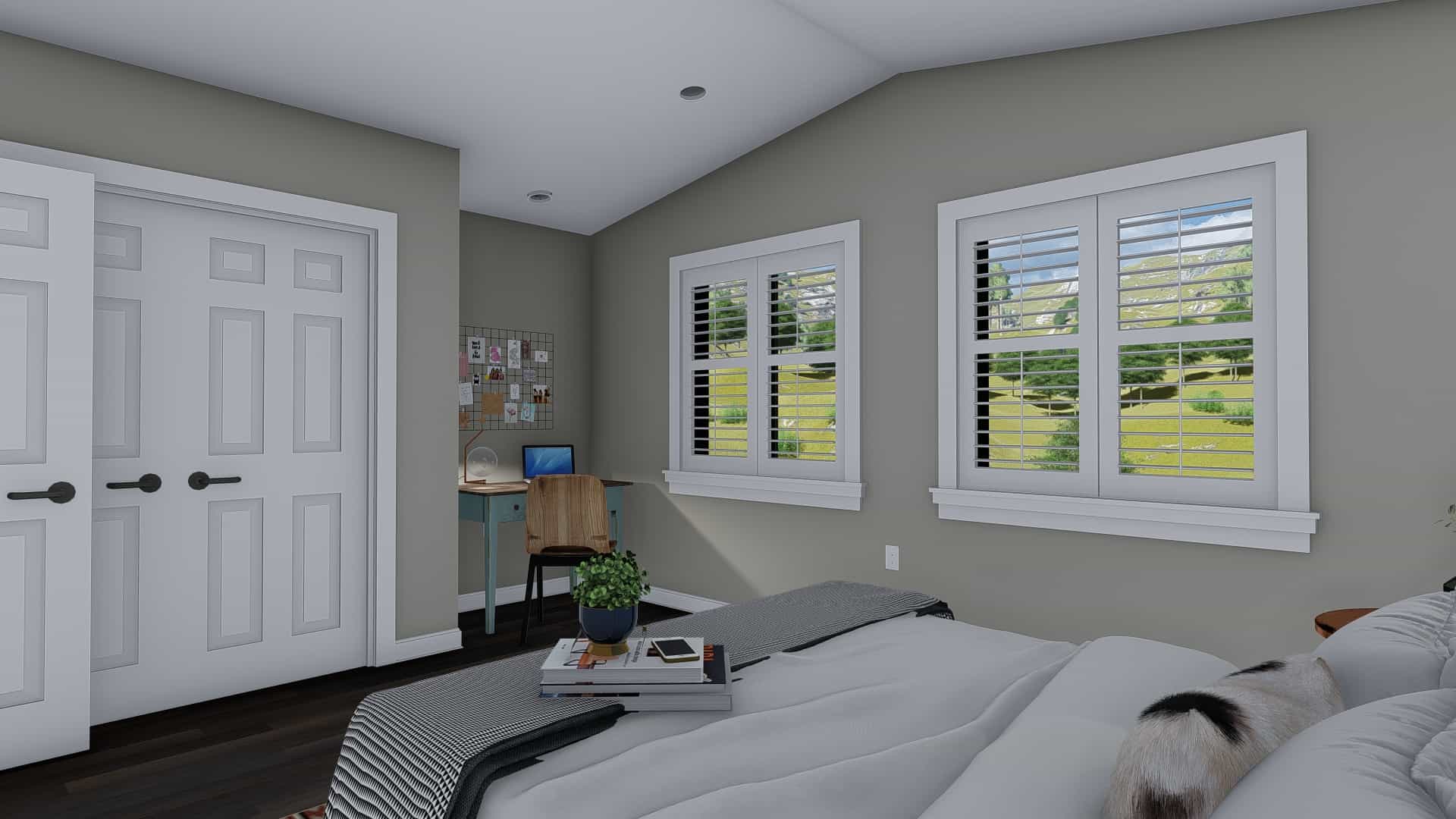 Bedroom of this 1-Bedroom,680 Sq Ft Plan -187-1208