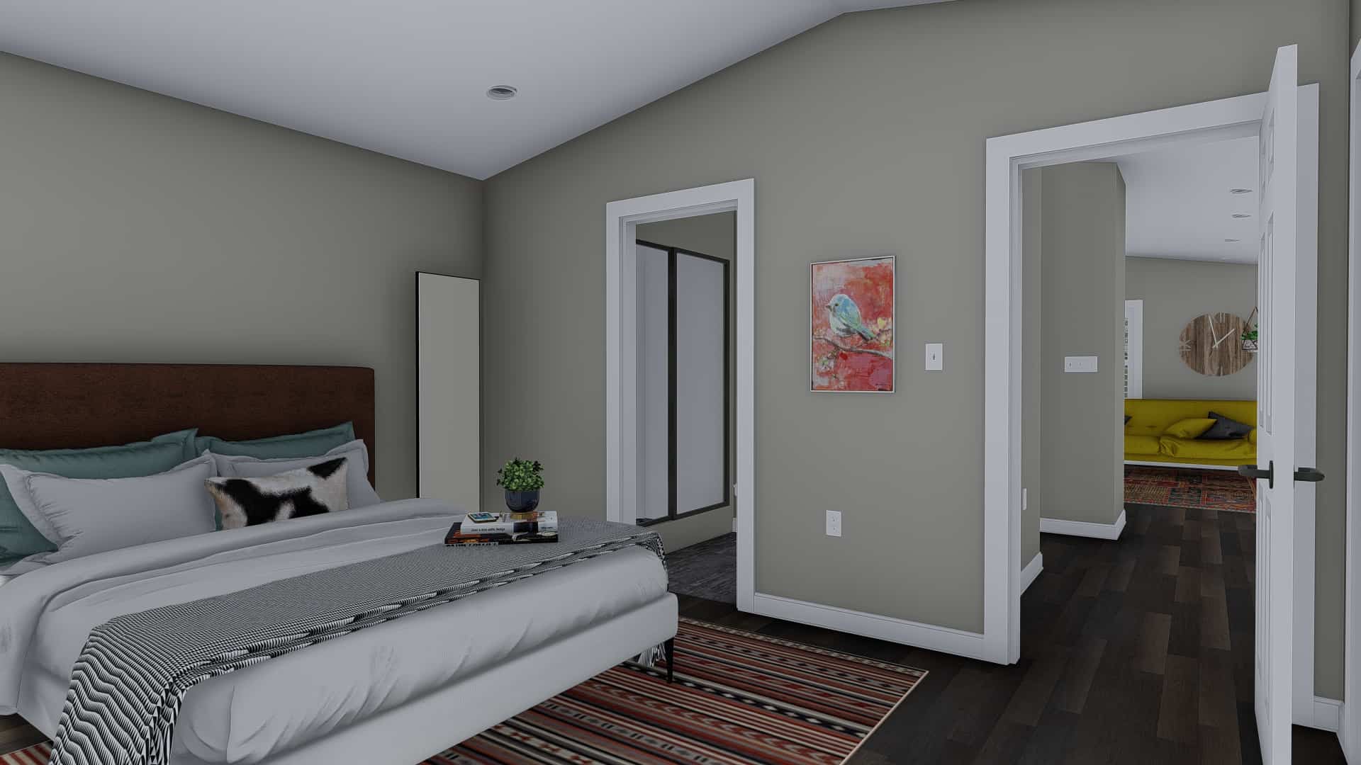 Bedroom of this 1-Bedroom,680 Sq Ft Plan -187-1208