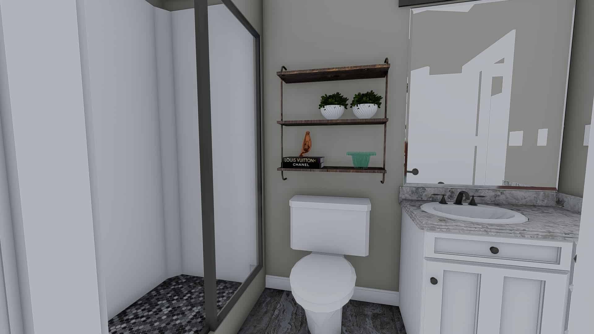 Bathroom of this 1-Bedroom,680 Sq Ft Plan -187-1208