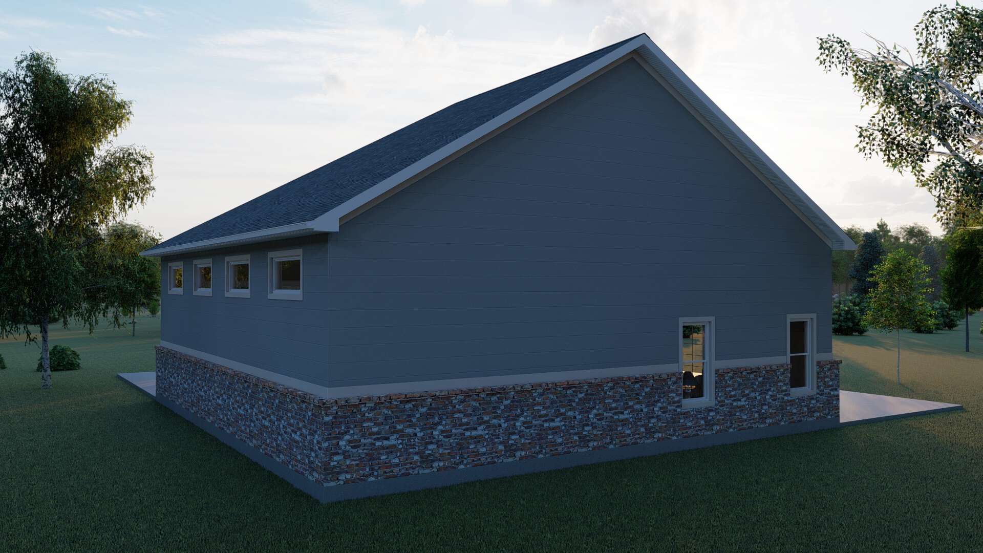 Rear View of this 1-Bedroom,1 Sq Ft Plan -187-1209
