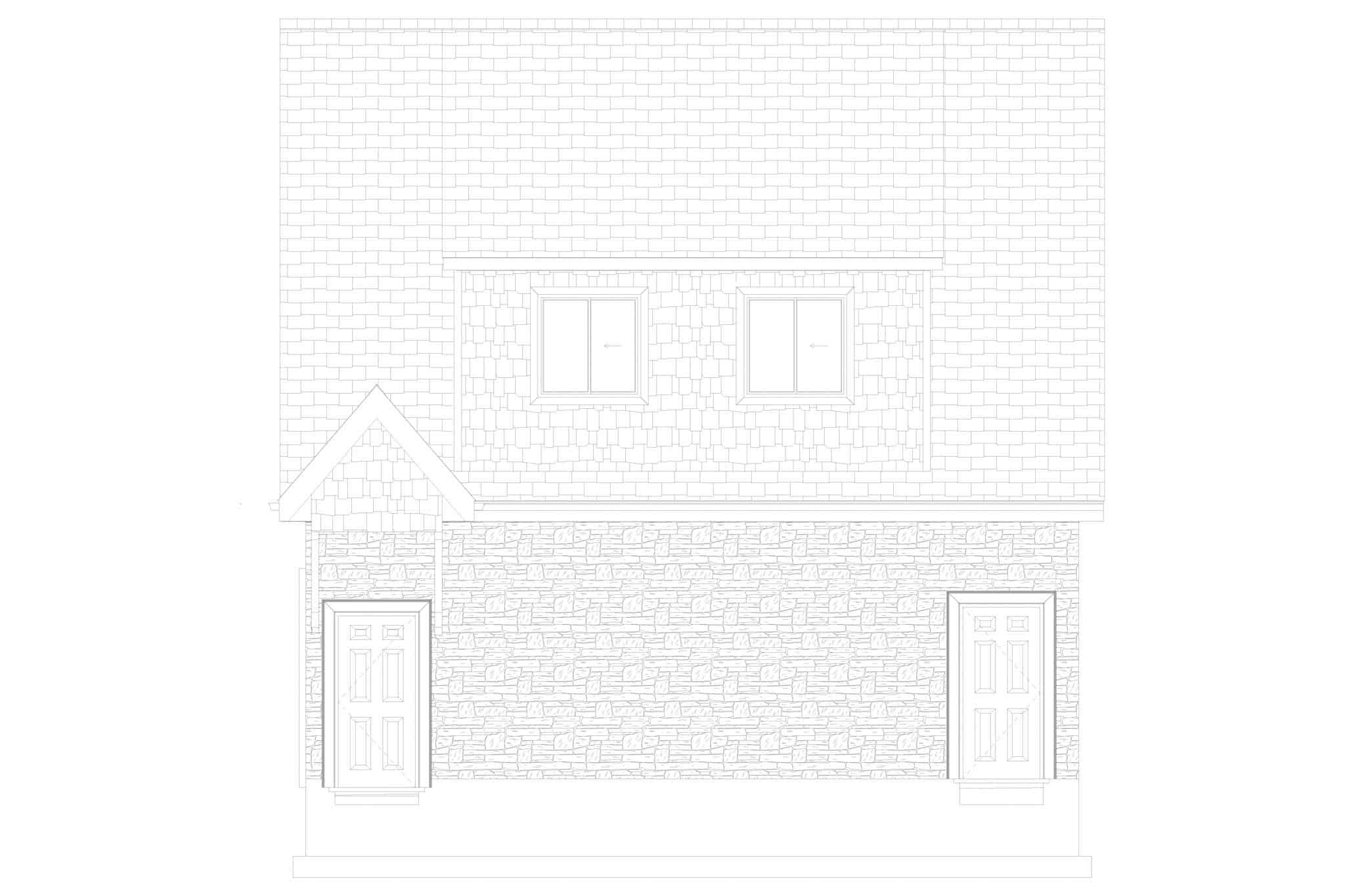 Home Plan Right Elevation of this 2-Bedroom,900 Sq Ft Plan -187-1210
