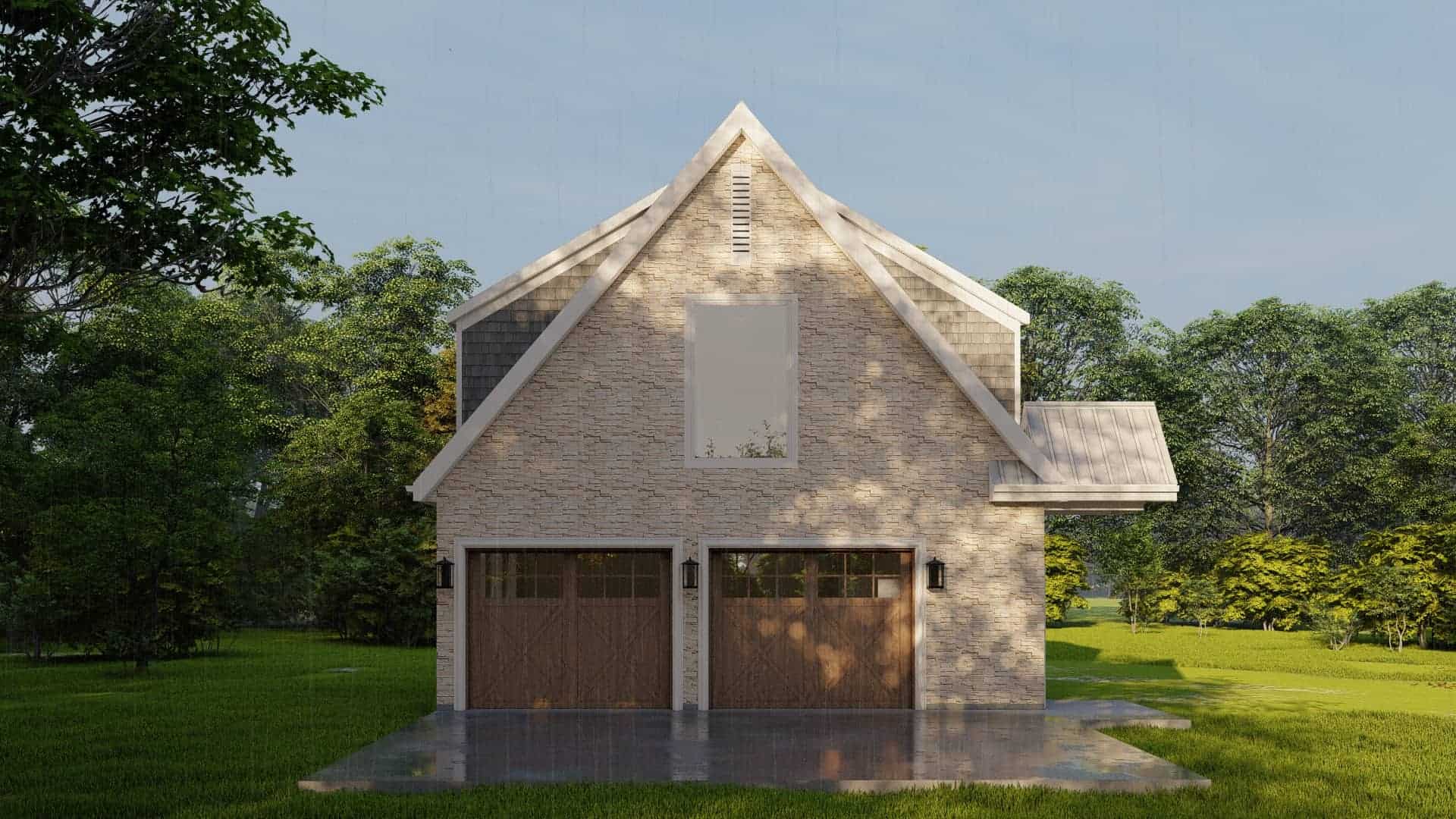 Front View of this 2-Bedroom,900 Sq Ft Plan -187-1210