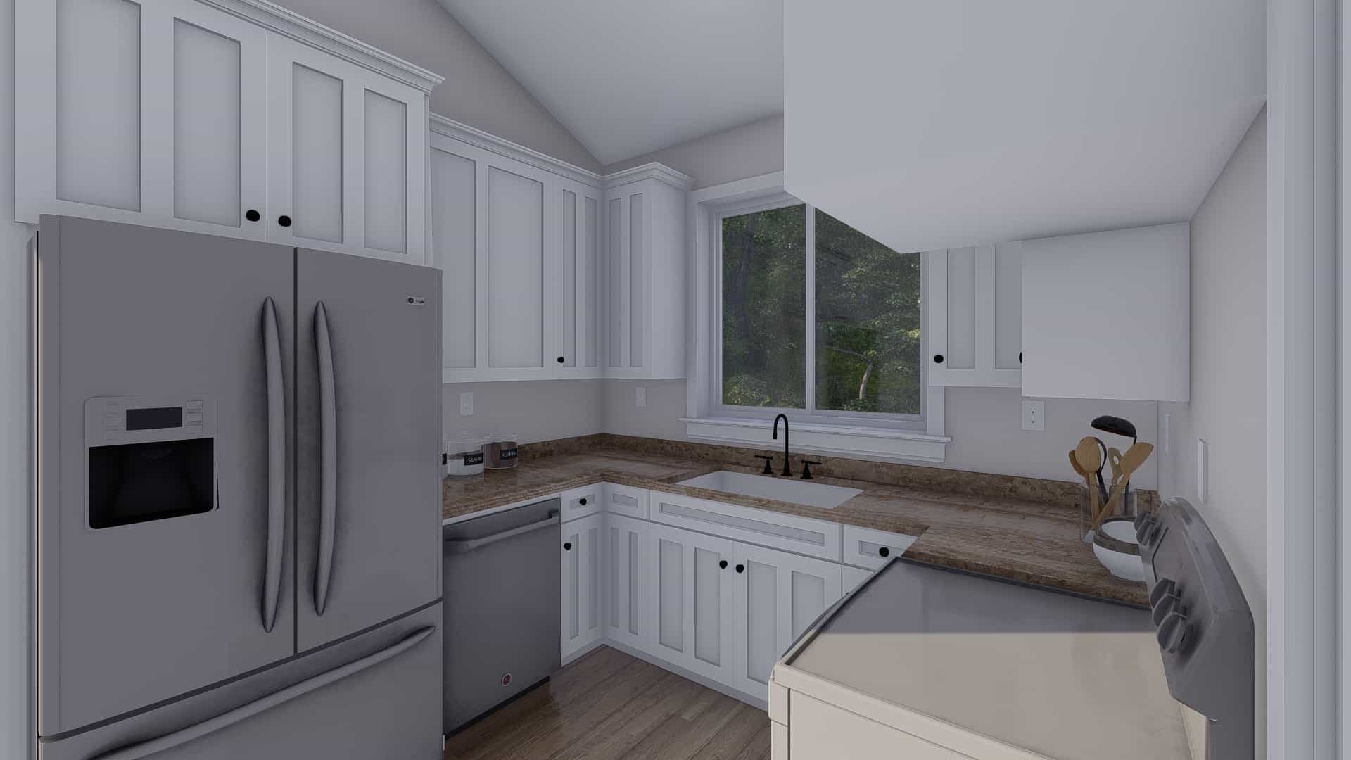 Kitchen of this 2-Bedroom,900 Sq Ft Plan -187-1210