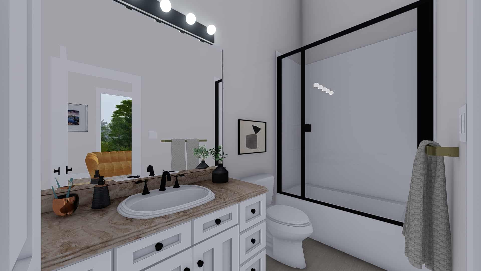 Bathroom of this 2-Bedroom,900 Sq Ft Plan -187-1210