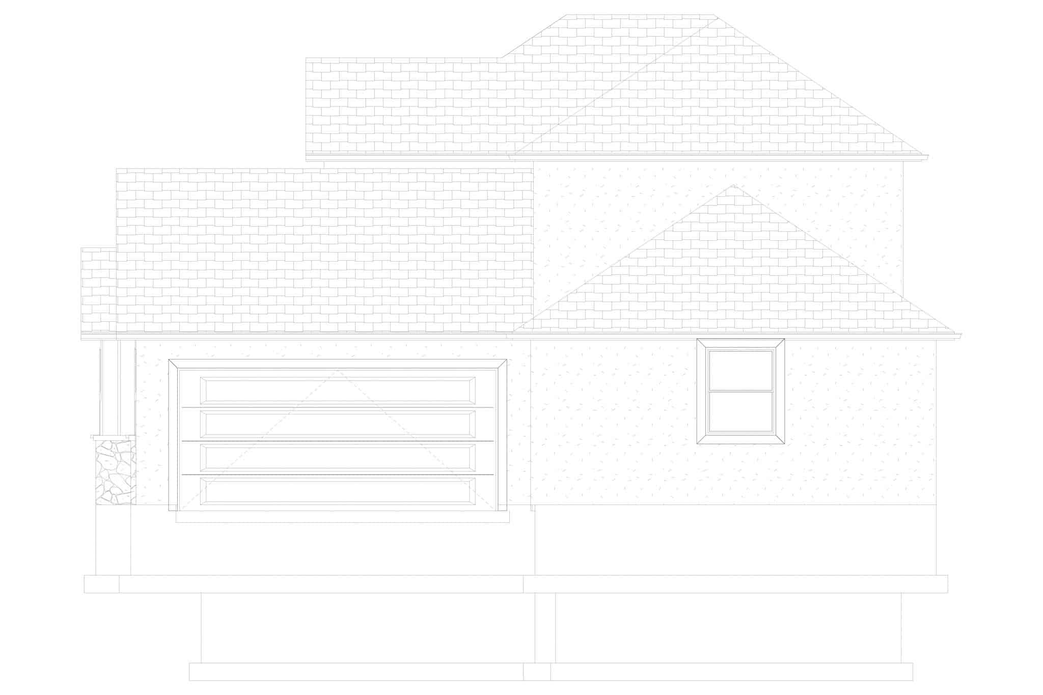 Home Plan Right Elevation of this 4-Bedroom,2504 Sq Ft Plan -187-1211