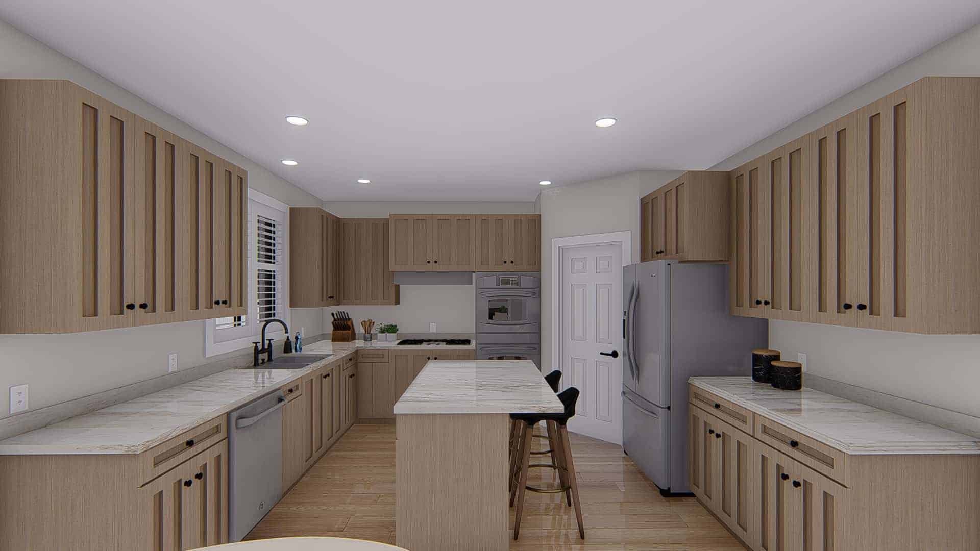 Kitchen: Kitchen Island of this 4-Bedroom,2504 Sq Ft Plan -187-1211