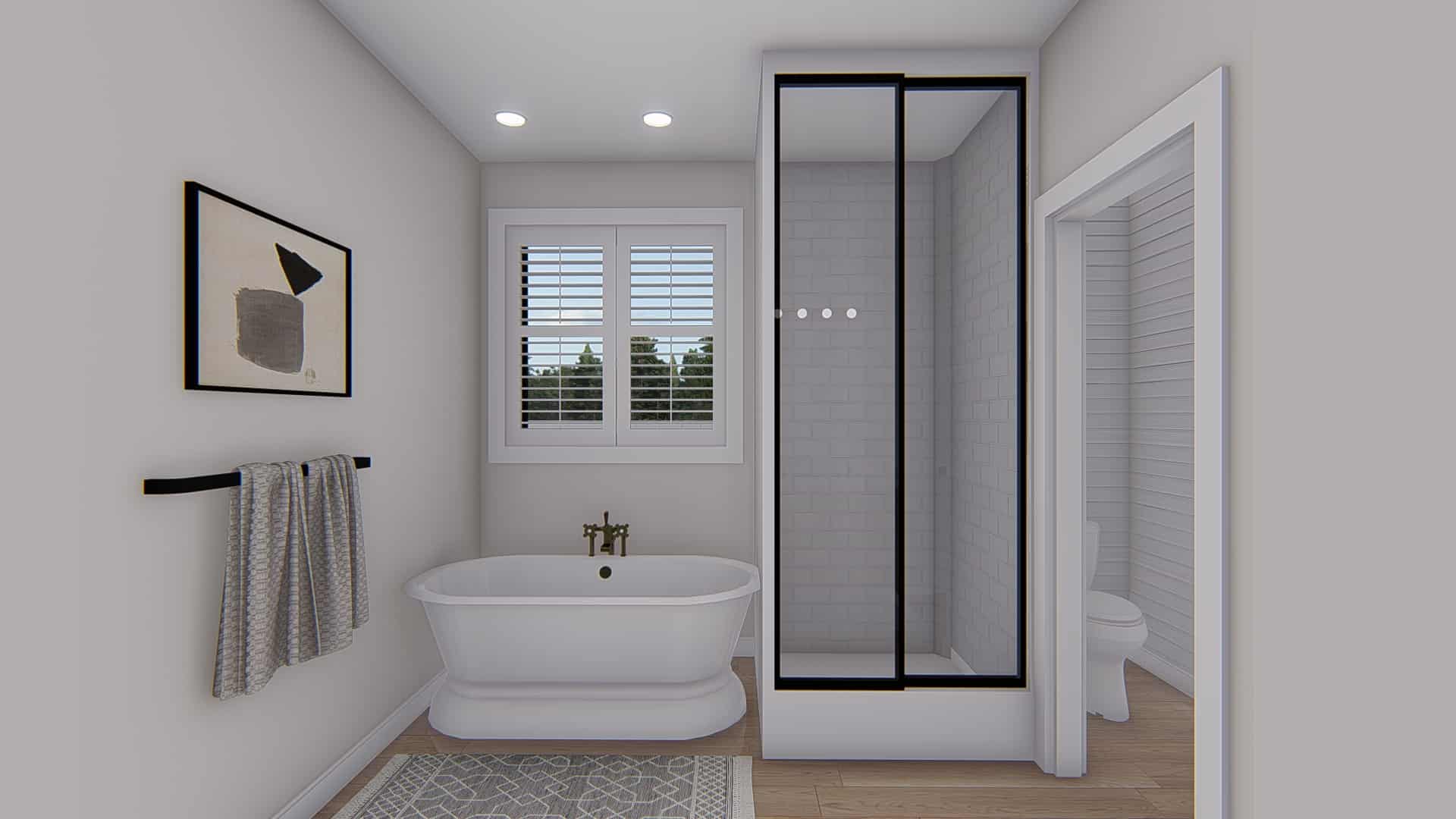 Master Bathroom: Shower of this 4-Bedroom,2504 Sq Ft Plan -187-1211