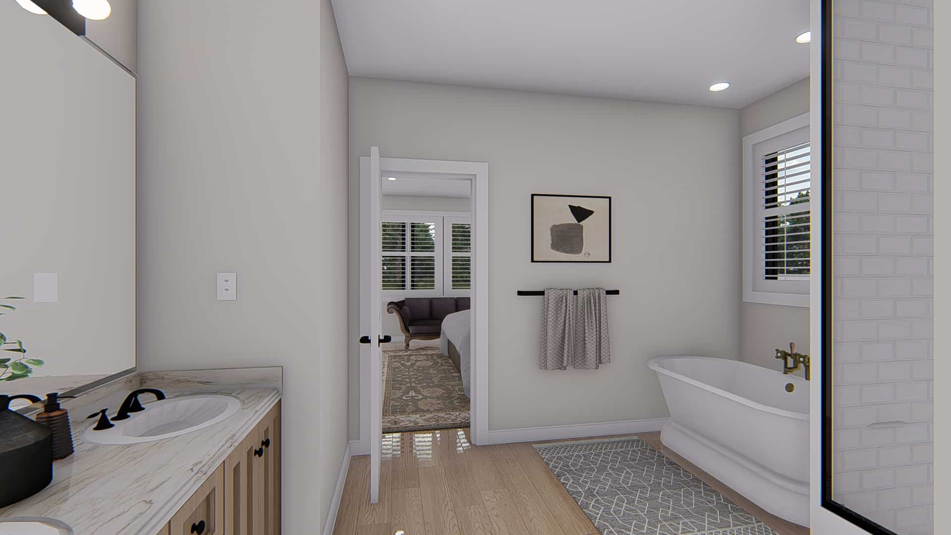 Master Bathroom: Tub of this 4-Bedroom,2504 Sq Ft Plan -187-1211