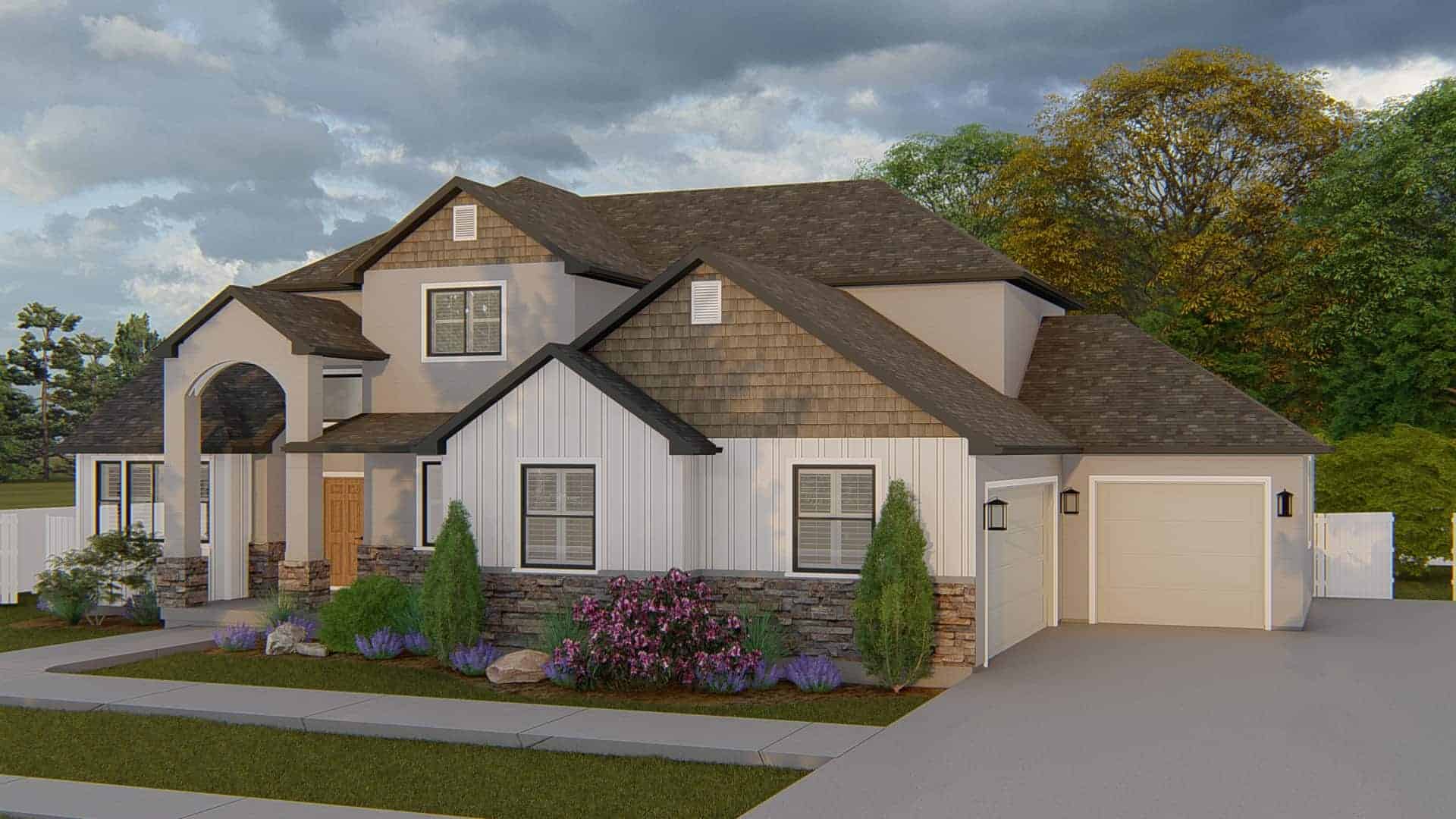 Right Side View of this 4-Bedroom,2504 Sq Ft Plan -187-1211