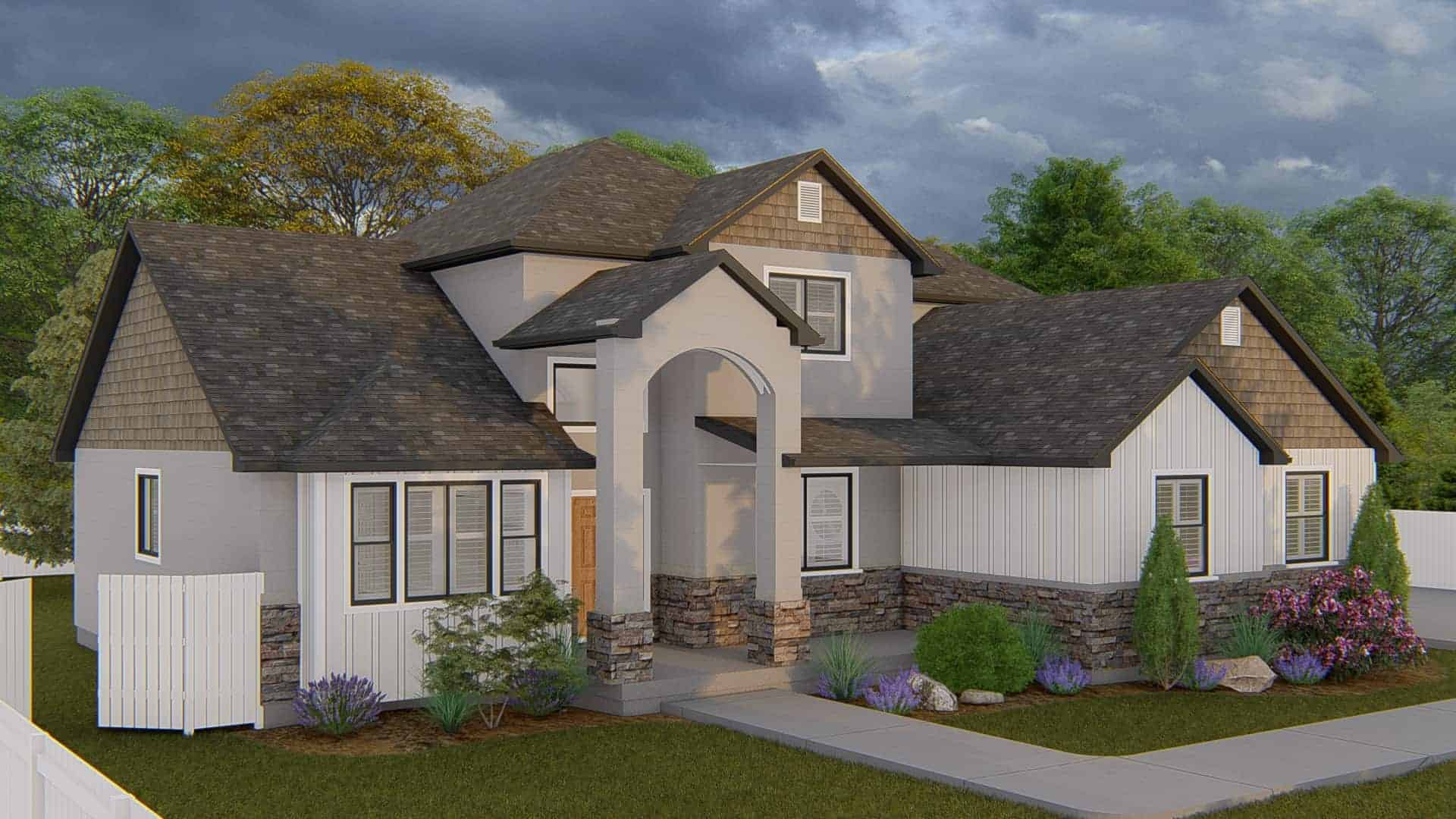 Left Side View of this 4-Bedroom,2504 Sq Ft Plan -187-1211