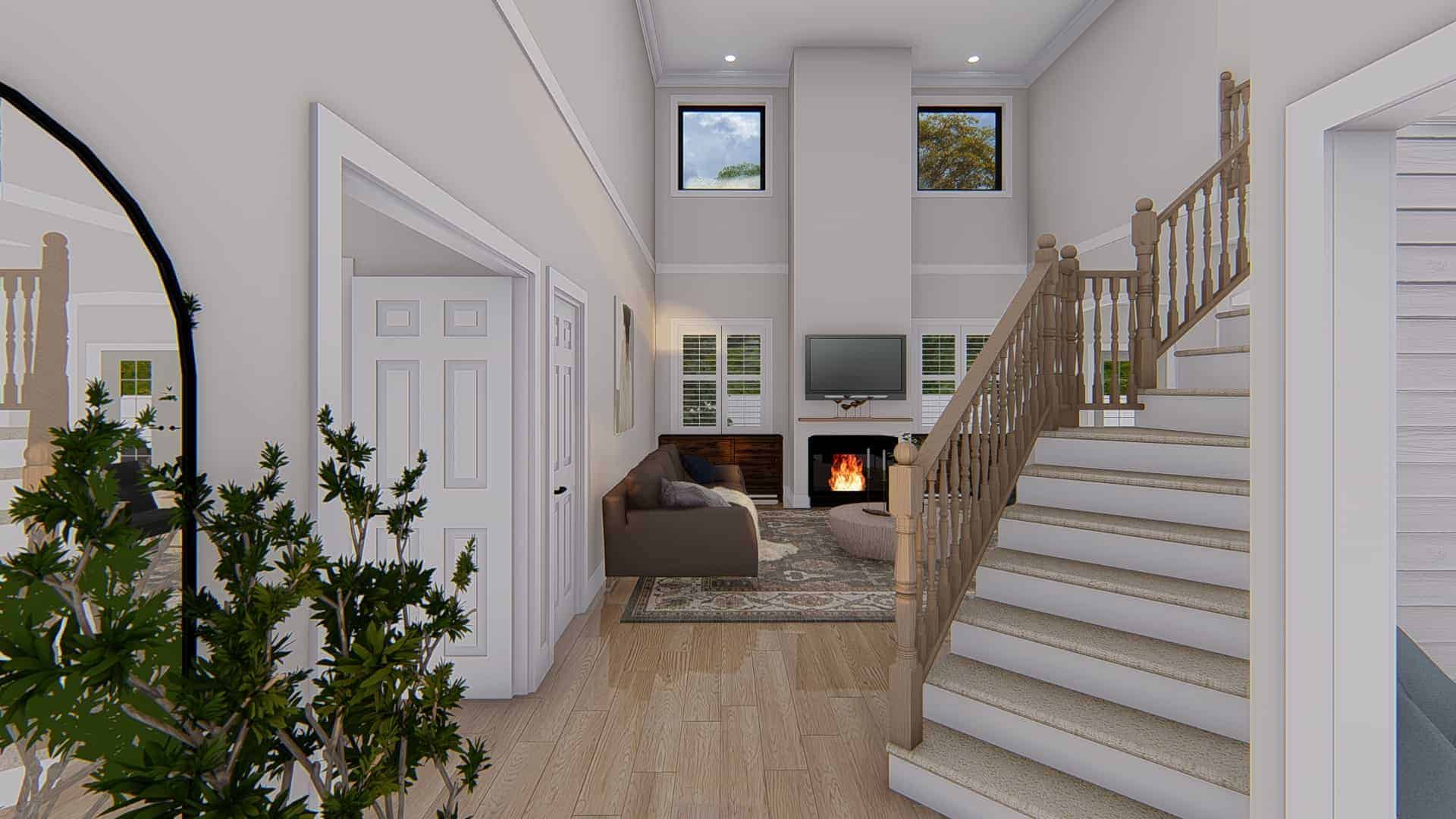 Entry Hall: Staircase of this 4-Bedroom,2504 Sq Ft Plan -187-1211