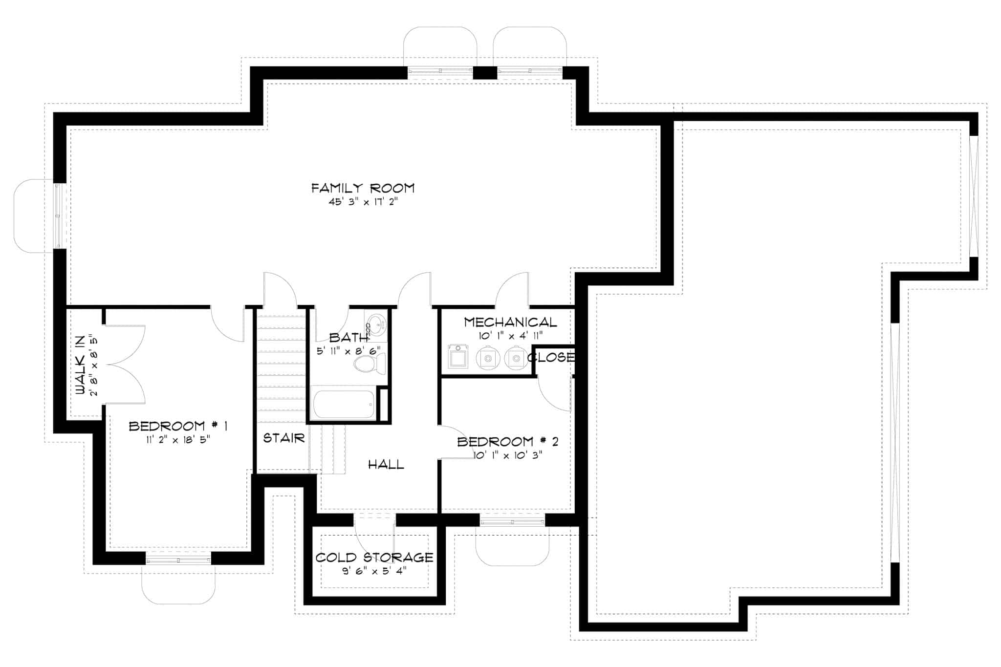 Basement of European Plan #187-1212