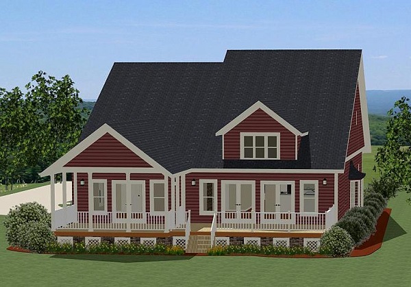 Home Plan Rear Elevation of this 3-Bedroom,2714 Sq Ft Plan -189-1011